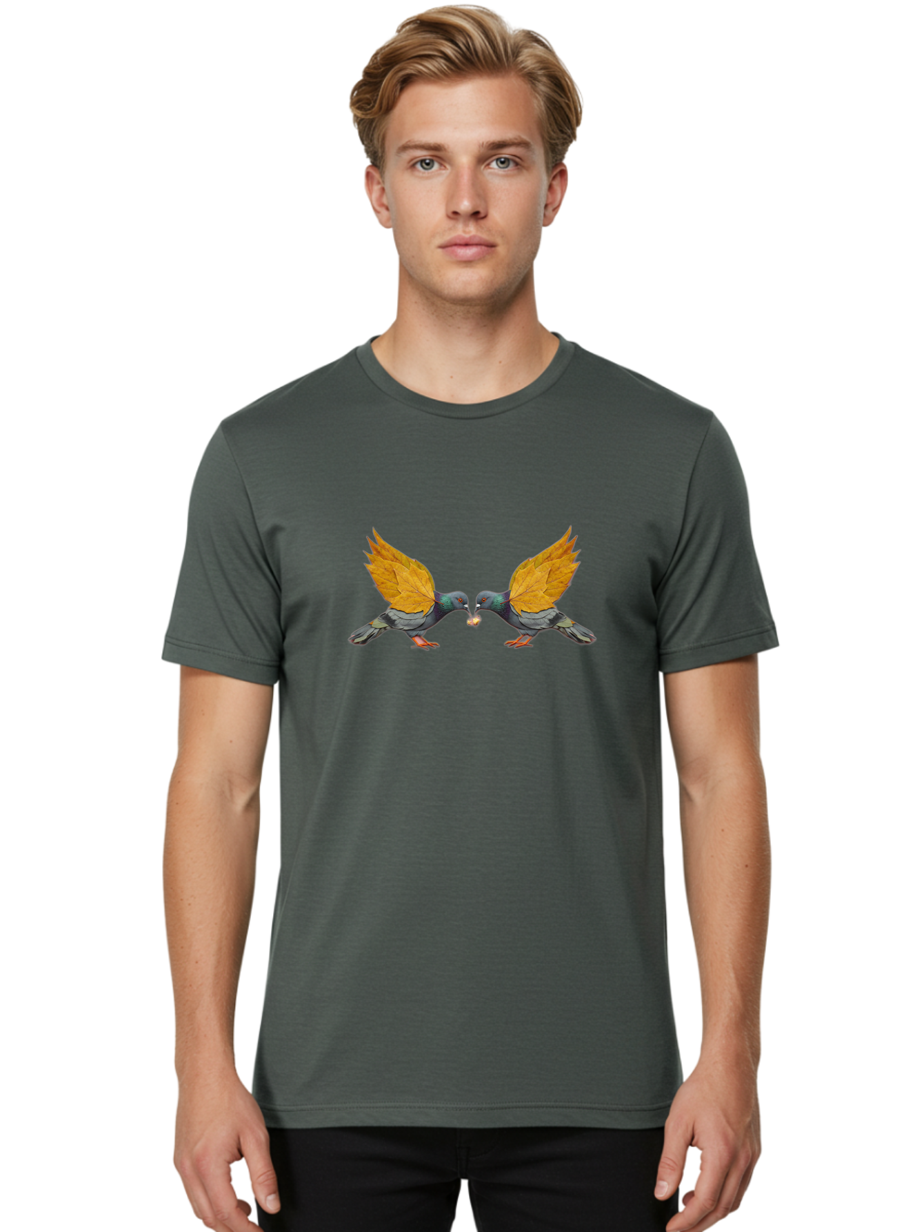 Pigeons-Sharing-Nut Men'S Graphic Tee, 100% Cotton, Comfortable Casual Summer Wear, Machine Washable, Vintage Camera, Old Camera, Antique Camera, Black Camera, Classic Photography, Photography Equipment, Nostalgic Device, Film Camera, Baj651