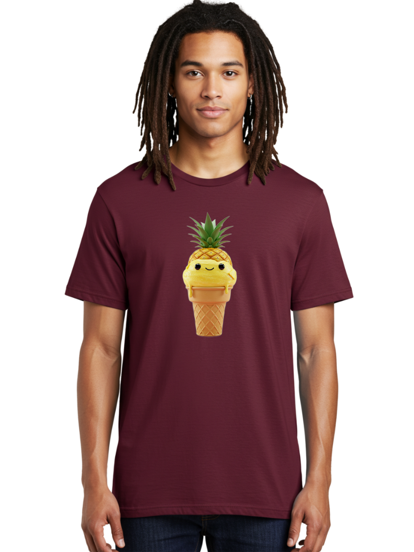 Pineapple-Ice-Cream Men'S Graphic Tee, 100% Cotton, Comfortable Casual Summer Wear, Machine Washable, Vintage Camera, Old Camera, Antique Camera, Black Camera, Classic Photography, Photography Equipment, Nostalgic Device, Film Camera, Baj655