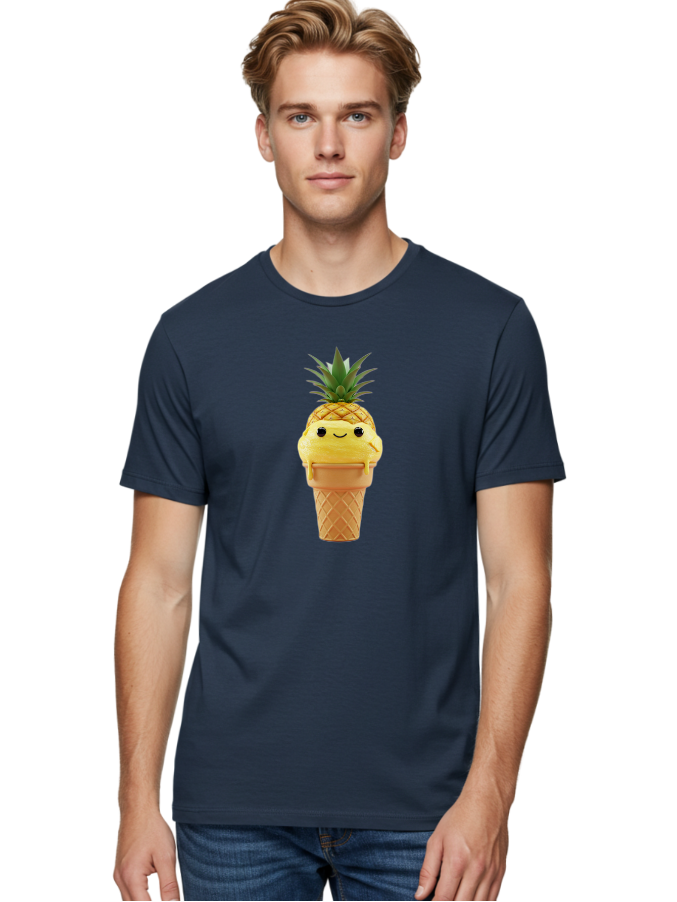 Pineapple-Ice-Cream Men'S Graphic Tee, 100% Cotton, Comfortable Casual Summer Wear, Machine Washable, Vintage Camera, Old Camera, Antique Camera, Black Camera, Classic Photography, Photography Equipment, Nostalgic Device, Film Camera, Baj655