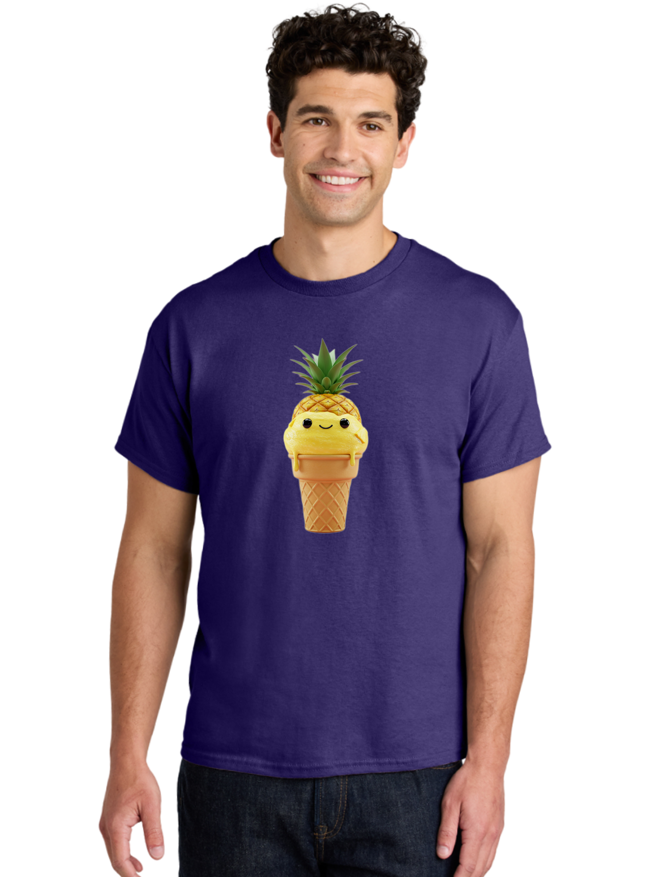 Pineapple-Ice-Cream Men'S Graphic Tee, 100% Cotton, Comfortable Casual Summer Wear, Machine Washable, Vintage Camera, Old Camera, Antique Camera, Black Camera, Classic Photography, Photography Equipment, Nostalgic Device, Film Camera, Baj655