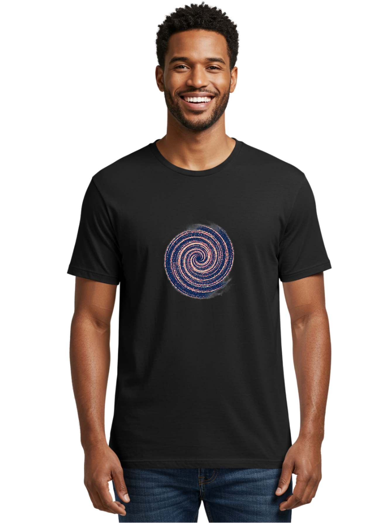 Pink-And-Black-Spiral Men'S Graphic Tee, 100% Cotton, Comfortable Casual Summer Wear, Machine Washable, Vintage Camera, Old Camera, Antique Camera, Black Camera, Classic Photography, Photography Equipment, Nostalgic Device, Film Camera, Baj656