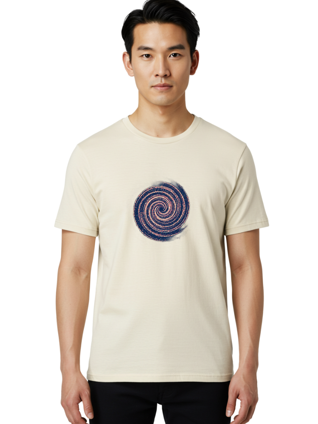 Pink-And-Black-Spiral Men'S Graphic Tee, 100% Cotton, Comfortable Casual Summer Wear, Machine Washable, Vintage Camera, Old Camera, Antique Camera, Black Camera, Classic Photography, Photography Equipment, Nostalgic Device, Film Camera, Baj656