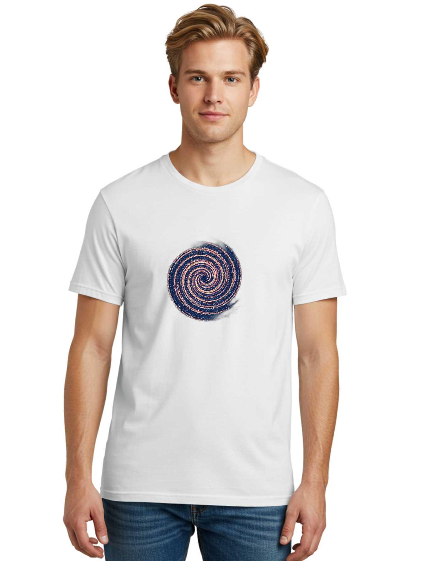 Pink-And-Black-Spiral Men'S Graphic Tee, 100% Cotton, Comfortable Casual Summer Wear, Machine Washable, Vintage Camera, Old Camera, Antique Camera, Black Camera, Classic Photography, Photography Equipment, Nostalgic Device, Film Camera, Baj656