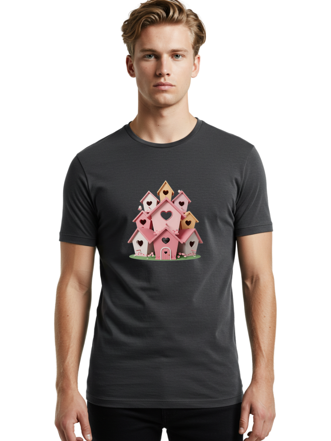 Pink-Birdhouses Men'S Graphic Tee, 100% Cotton, Comfortable Casual Summer Wear, Machine Washable, Vintage Camera, Old Camera, Antique Camera, Black Camera, Classic Photography, Photography Equipment, Nostalgic Device, Film Camera, Camera Art Baj657