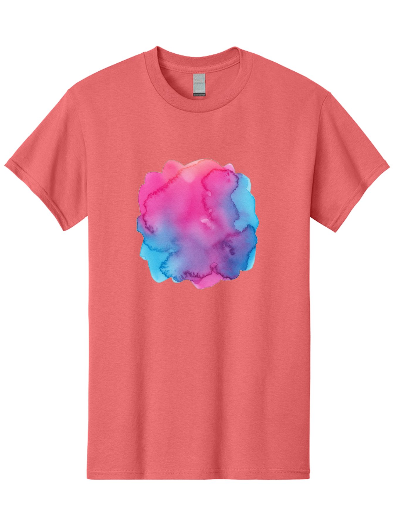 Pink-Blue-Watercolor-Splash Men'S Graphic Tee, 100% Cotton, Comfortable Casual Summer Wear, Machine Washable, Vintage Camera, Old Camera, Antique Camera, Black Camera, Classic Photography, Photography Equipment, Nostalgic Device, Film Camera, Baj658