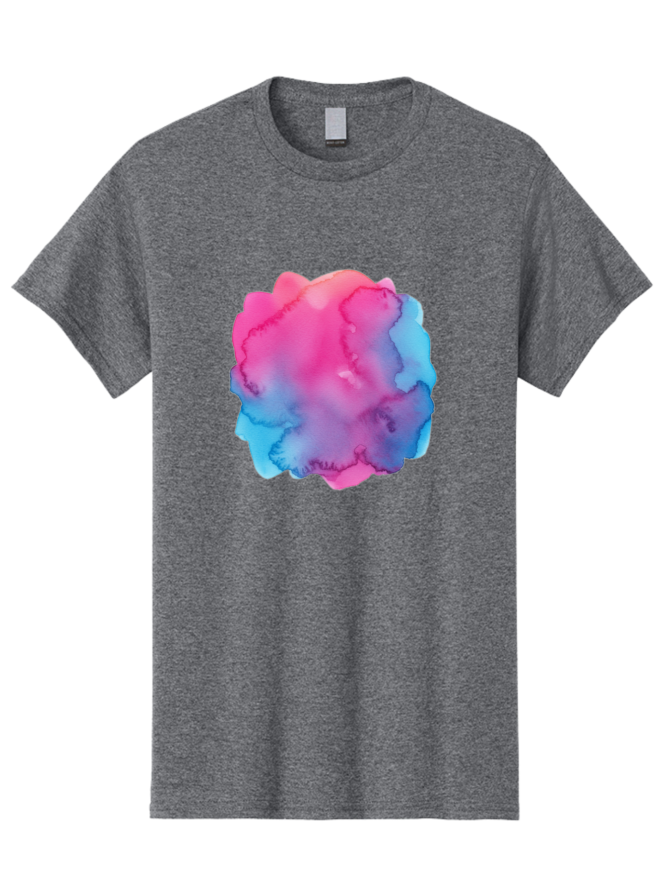 Pink-Blue-Watercolor-Splash Men'S Graphic Tee, 100% Cotton, Comfortable Casual Summer Wear, Machine Washable, Vintage Camera, Old Camera, Antique Camera, Black Camera, Classic Photography, Photography Equipment, Nostalgic Device, Film Camera, Baj658