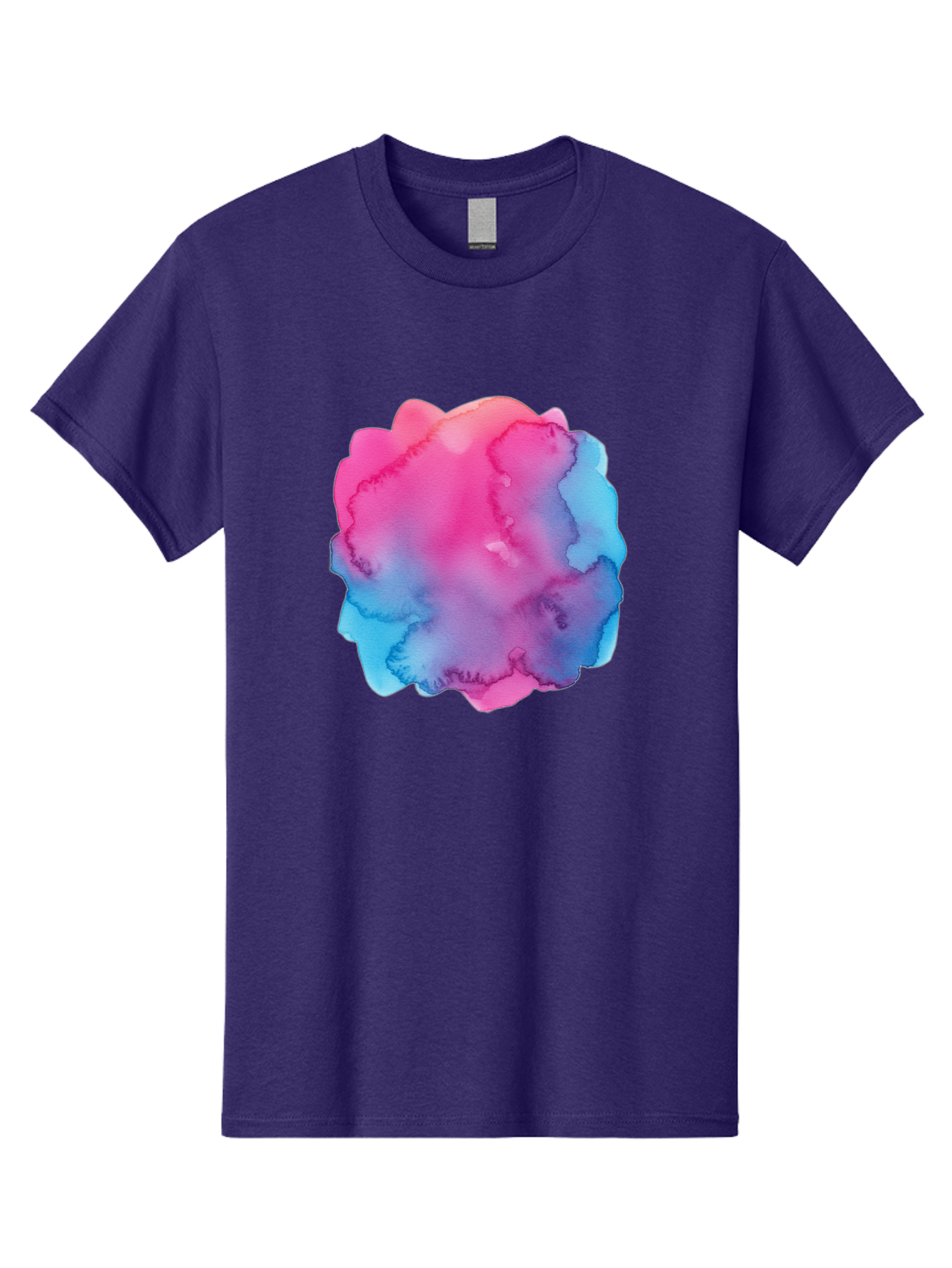 Pink-Blue-Watercolor-Splash Men'S Graphic Tee, 100% Cotton, Comfortable Casual Summer Wear, Machine Washable, Vintage Camera, Old Camera, Antique Camera, Black Camera, Classic Photography, Photography Equipment, Nostalgic Device, Film Camera, Baj658