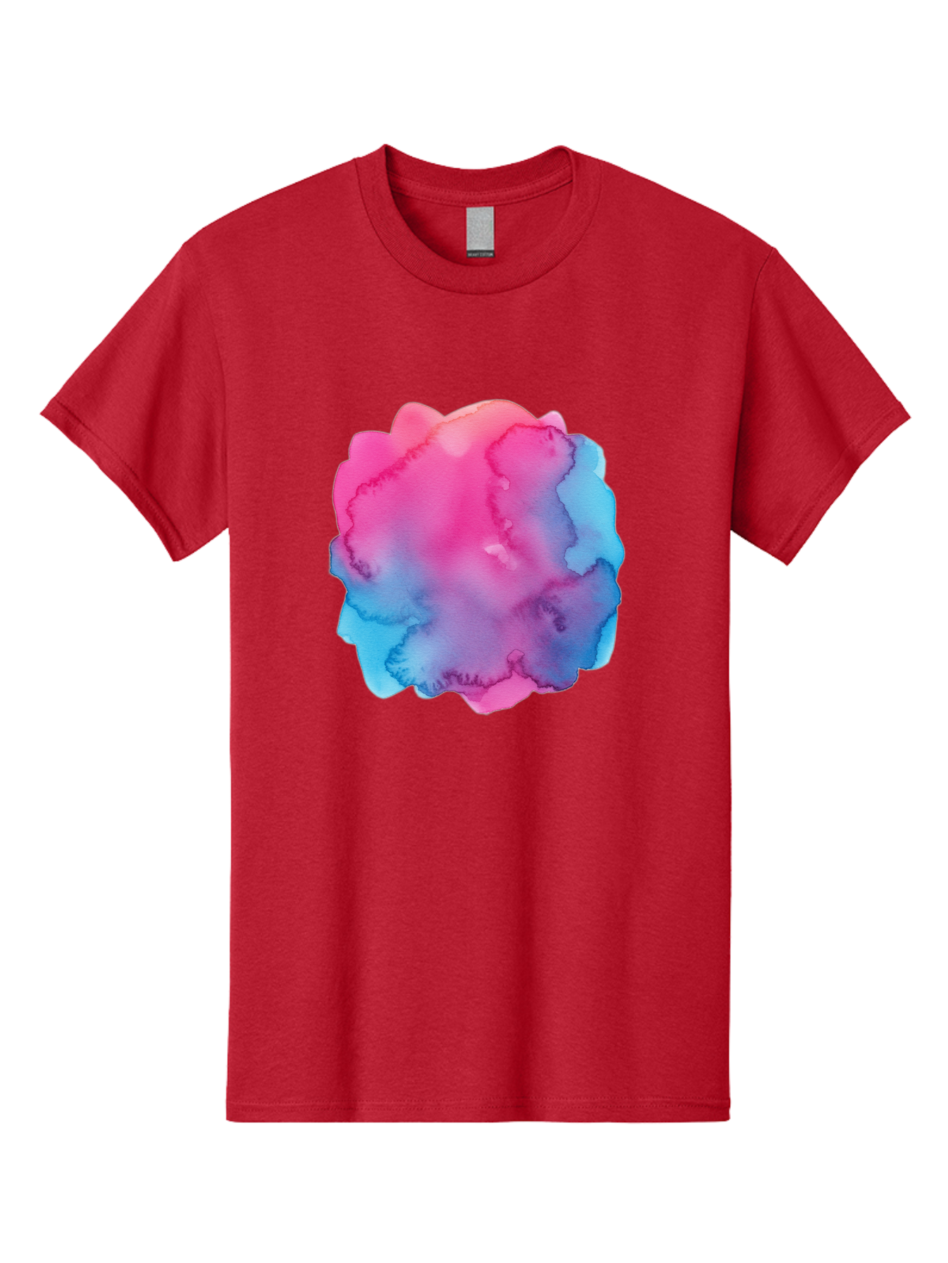 Pink-Blue-Watercolor-Splash Men'S Graphic Tee, 100% Cotton, Comfortable Casual Summer Wear, Machine Washable, Vintage Camera, Old Camera, Antique Camera, Black Camera, Classic Photography, Photography Equipment, Nostalgic Device, Film Camera, Baj658