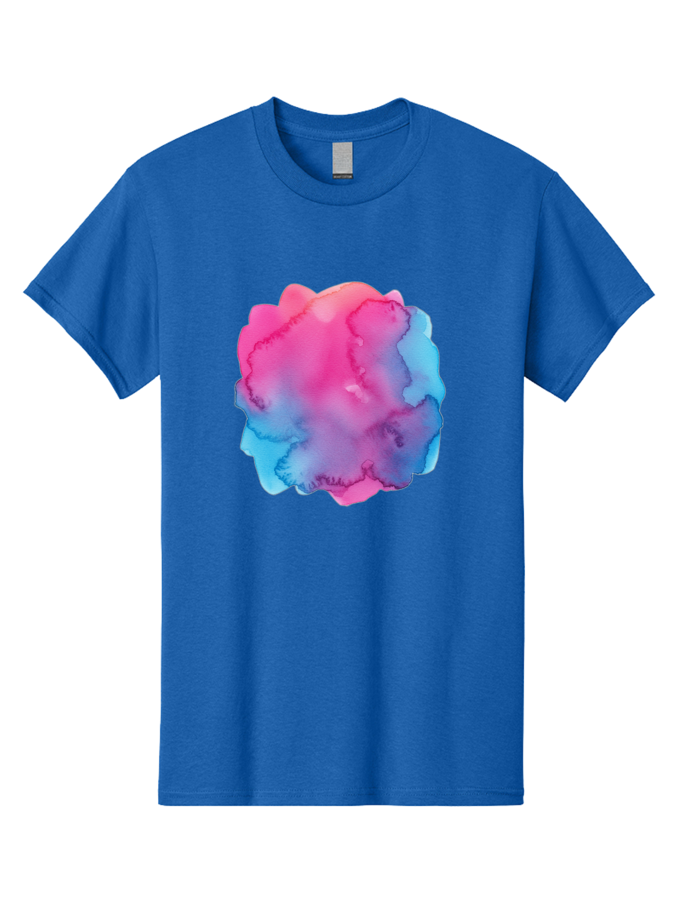 Pink-Blue-Watercolor-Splash Men'S Graphic Tee, 100% Cotton, Comfortable Casual Summer Wear, Machine Washable, Vintage Camera, Old Camera, Antique Camera, Black Camera, Classic Photography, Photography Equipment, Nostalgic Device, Film Camera, Baj658