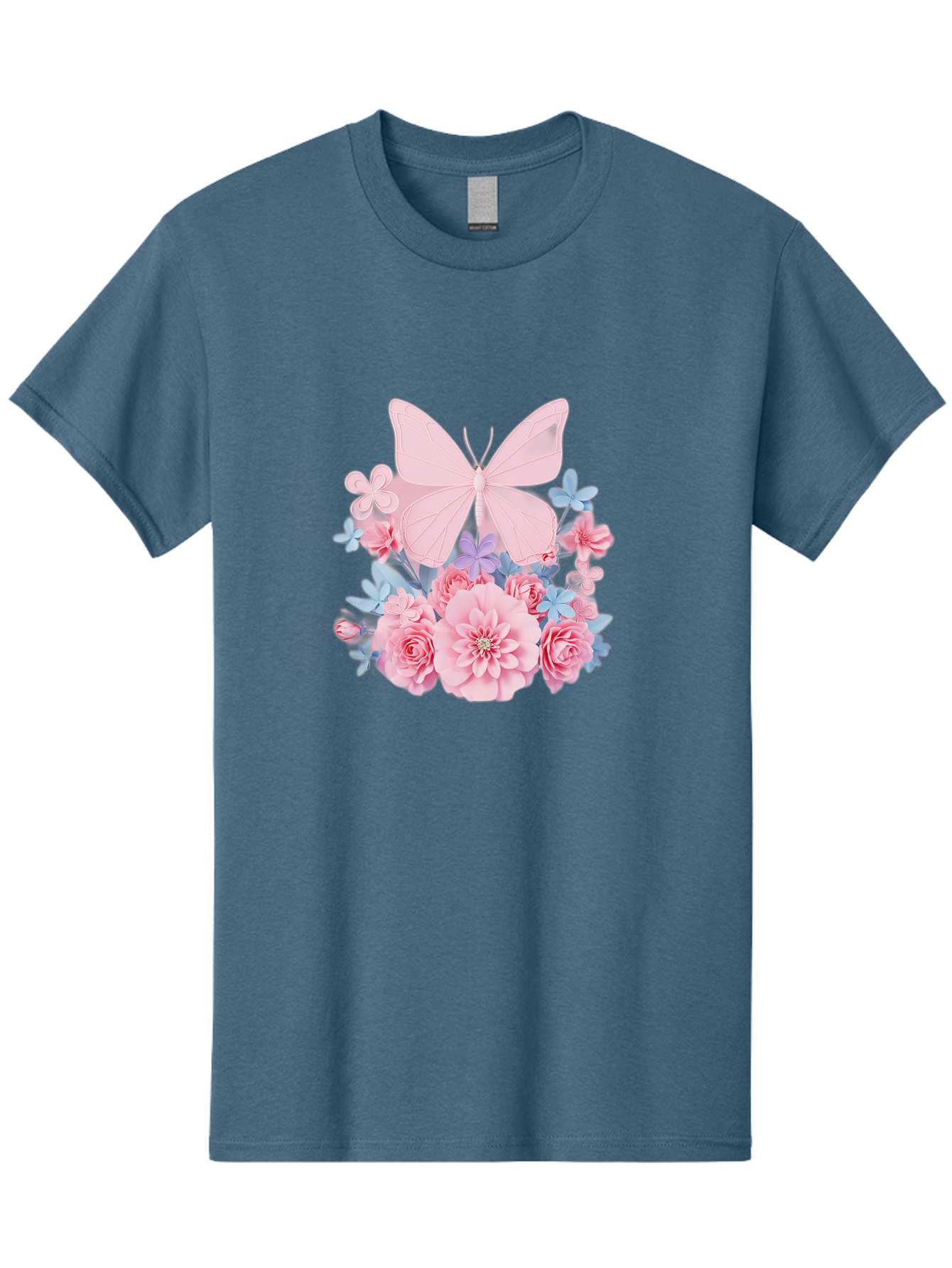 Pink-Butterfly-And-Flowers Men'S Graphic Tee, 100% Cotton, Comfortable Casual Summer Wear, Machine Washable, Vintage Camera, Old Camera, Antique Camera, Black Camera, Classic Photography, Photography Equipment, Nostalgic Device, Film Camera, Baj659