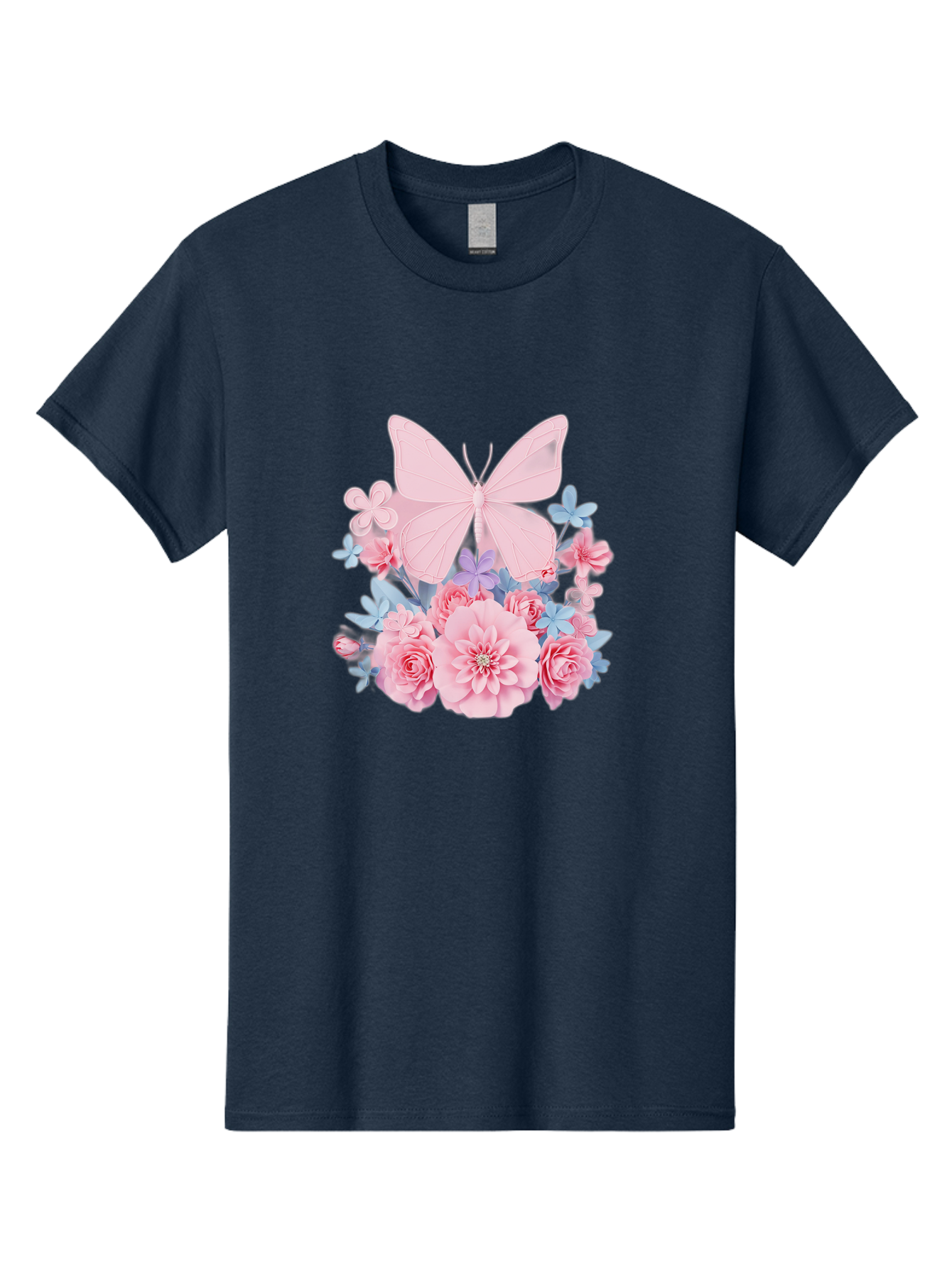 Pink-Butterfly-And-Flowers Men'S Graphic Tee, 100% Cotton, Comfortable Casual Summer Wear, Machine Washable, Vintage Camera, Old Camera, Antique Camera, Black Camera, Classic Photography, Photography Equipment, Nostalgic Device, Film Camera, Baj659