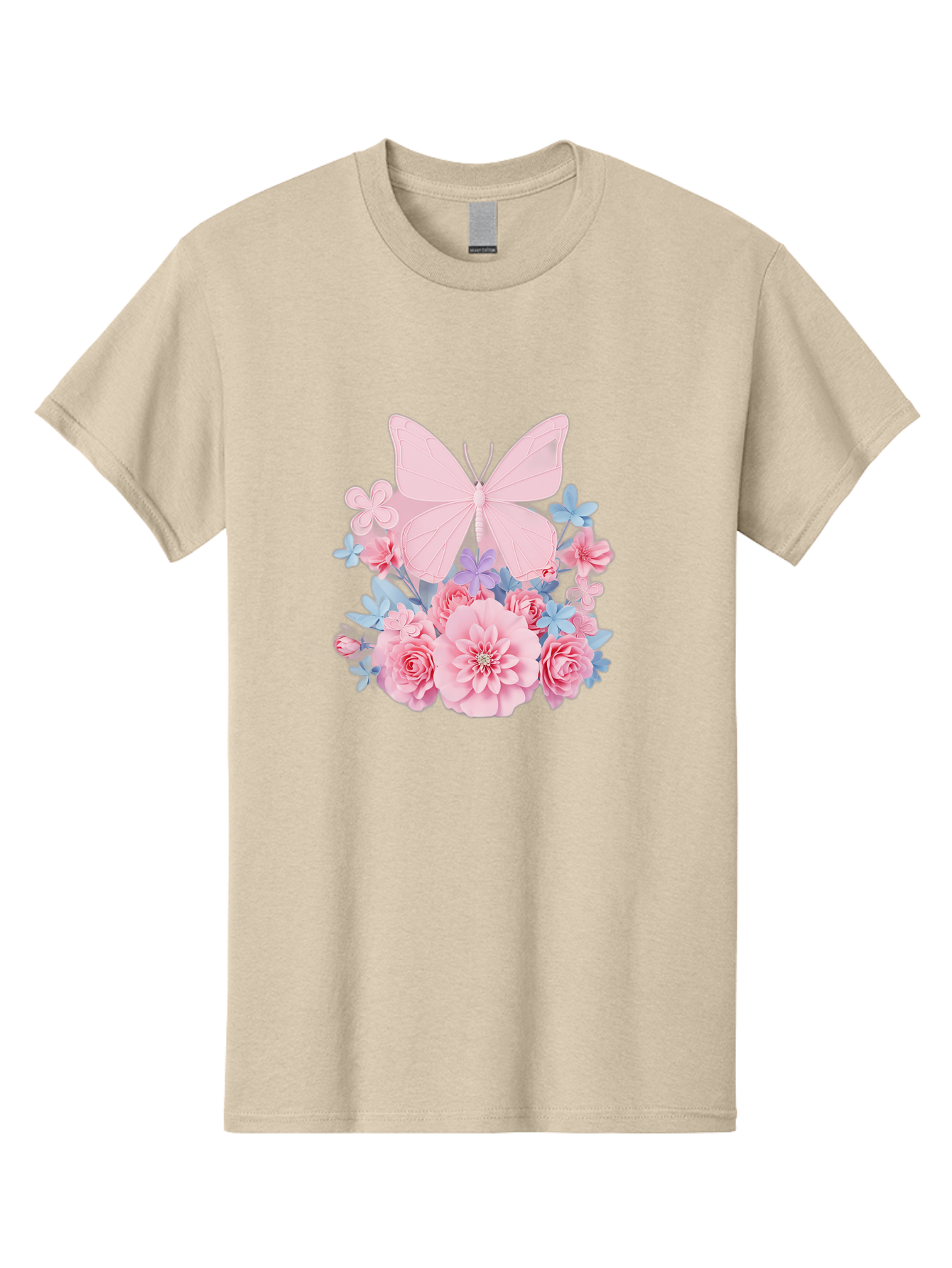 Pink-Butterfly-And-Flowers Men'S Graphic Tee, 100% Cotton, Comfortable Casual Summer Wear, Machine Washable, Vintage Camera, Old Camera, Antique Camera, Black Camera, Classic Photography, Photography Equipment, Nostalgic Device, Film Camera, Baj659