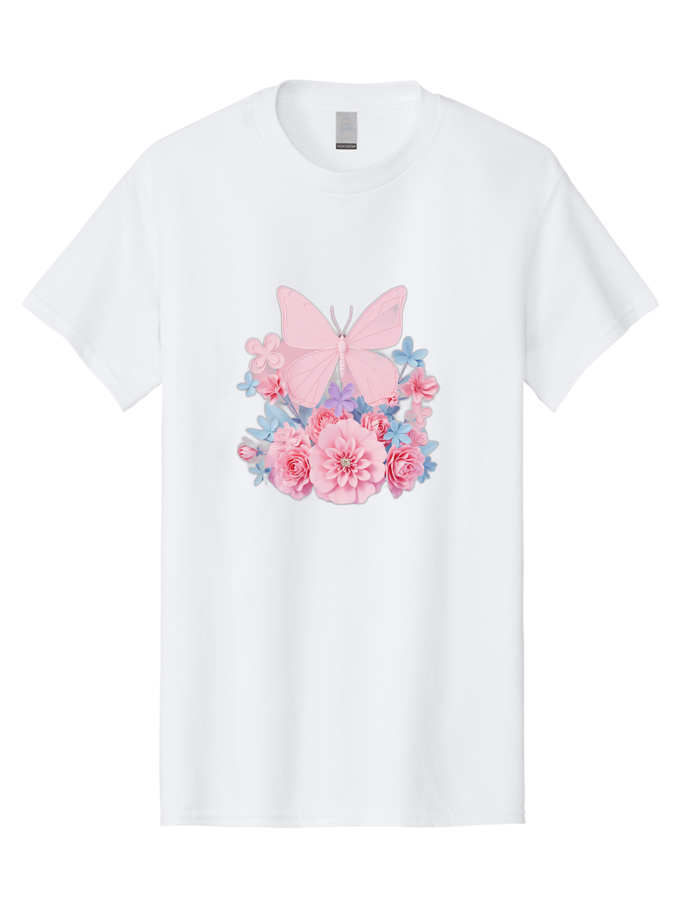 Pink-Butterfly-And-Flowers Men'S Graphic Tee, 100% Cotton, Comfortable Casual Summer Wear, Machine Washable, Vintage Camera, Old Camera, Antique Camera, Black Camera, Classic Photography, Photography Equipment, Nostalgic Device, Film Camera, Baj659