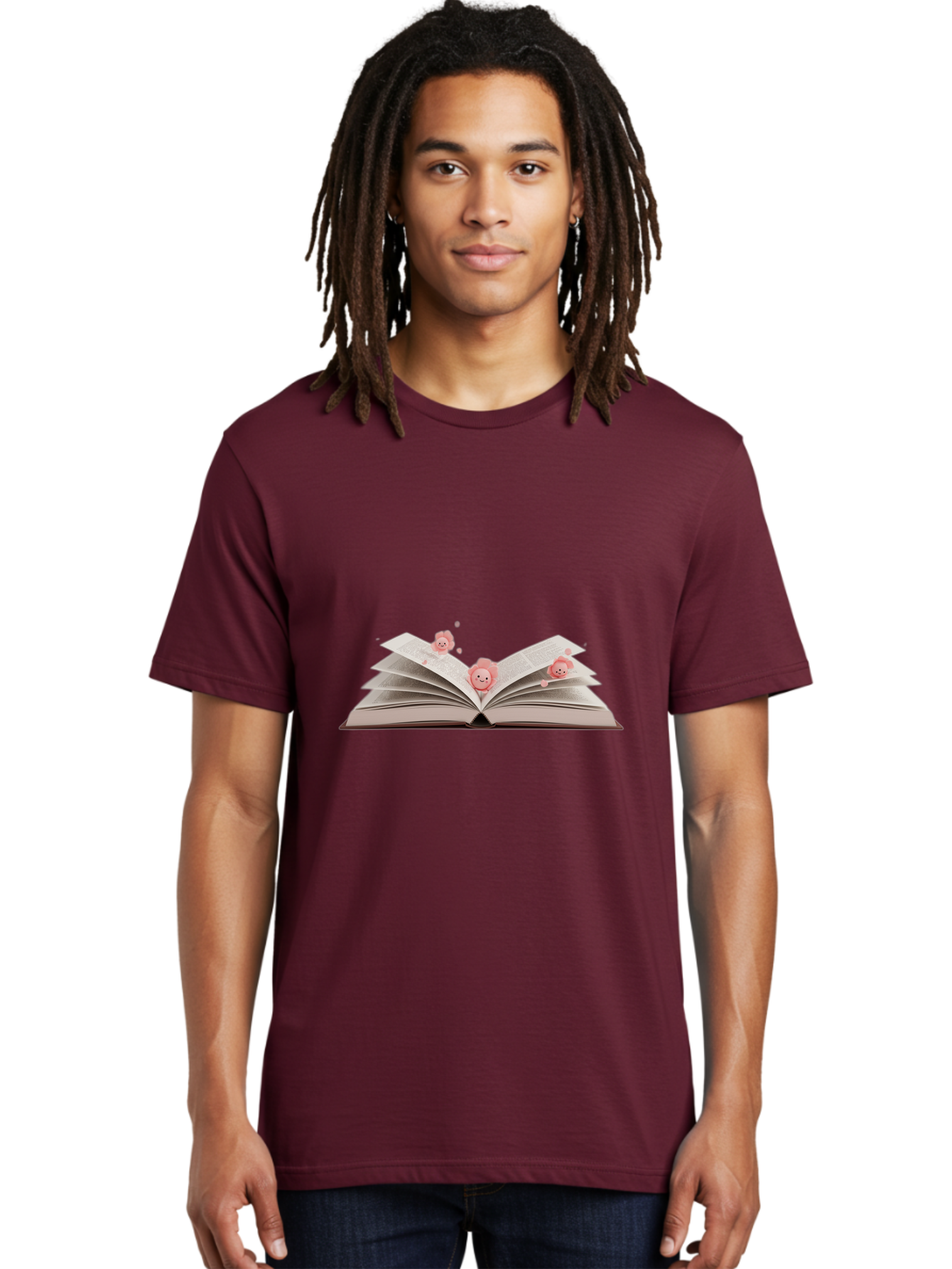 Pink-Characters-Flying-Out-Of-Book Men'S Graphic Tee, 100% Cotton, Comfortable Casual Summer Wear, Machine Washable, Vintage Camera, Old Camera, Antique Camera, Black Camera, Classic Photography, Photography Equipment, Nostalgic Device, Baj660