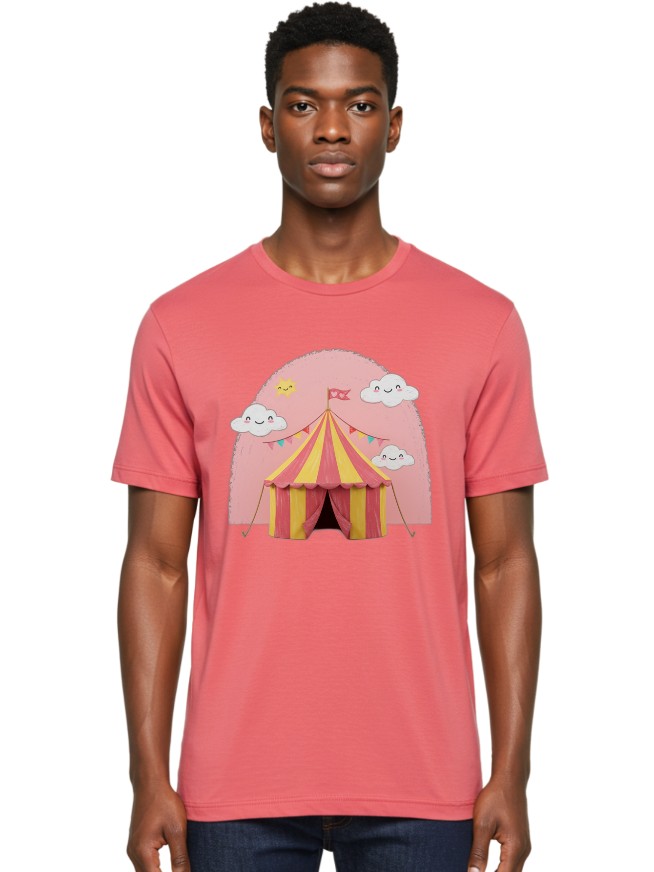 Pink-Circus-Tent Men'S Graphic Tee, 100% Cotton, Comfortable Casual Summer Wear, Machine Washable, Vintage Camera, Old Camera, Antique Camera, Black Camera, Classic Photography, Photography Equipment, Nostalgic Device, Film Camera, Camera Art Baj661