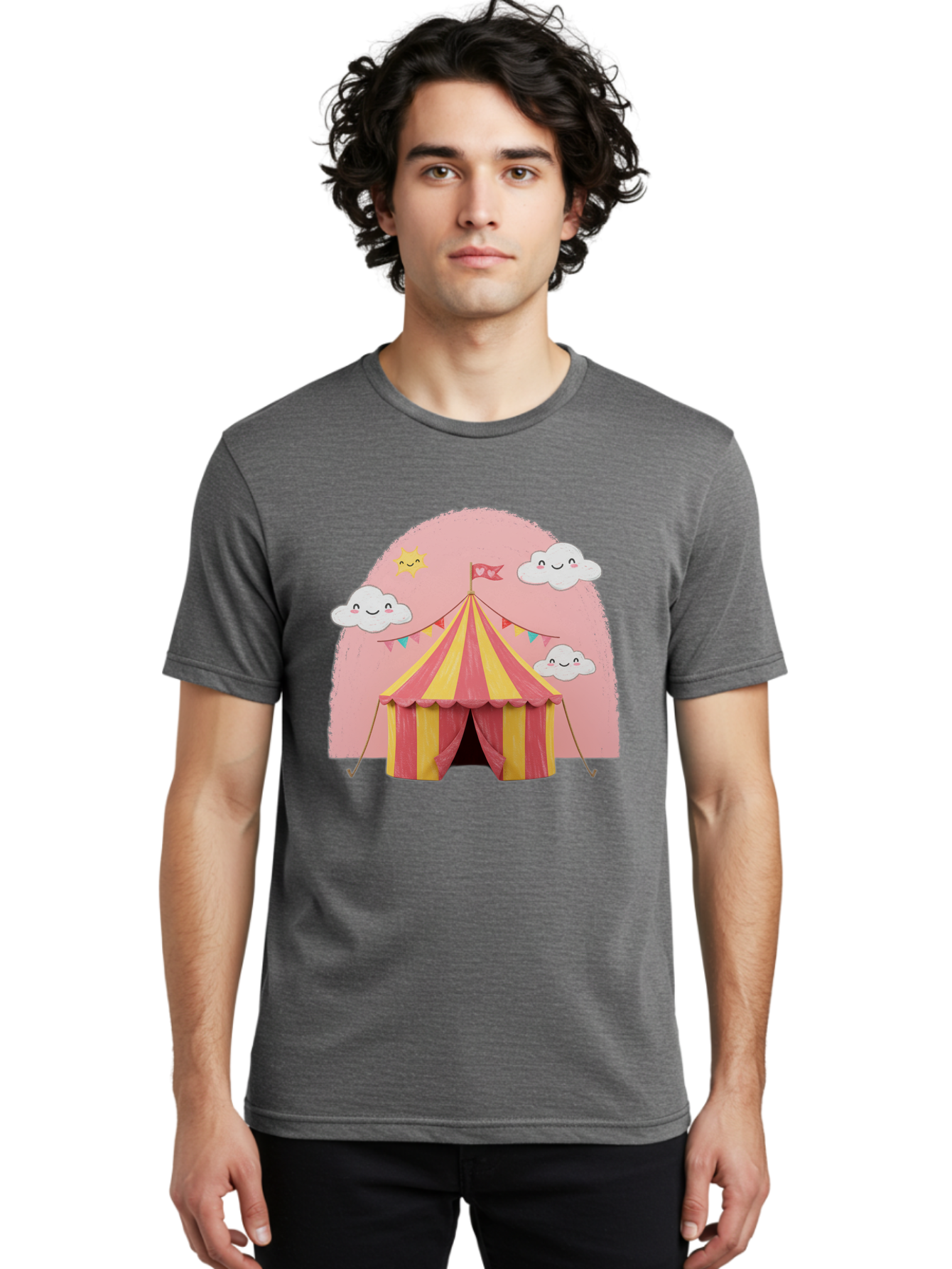 Pink-Circus-Tent Men'S Graphic Tee, 100% Cotton, Comfortable Casual Summer Wear, Machine Washable, Vintage Camera, Old Camera, Antique Camera, Black Camera, Classic Photography, Photography Equipment, Nostalgic Device, Film Camera, Camera Art Baj661
