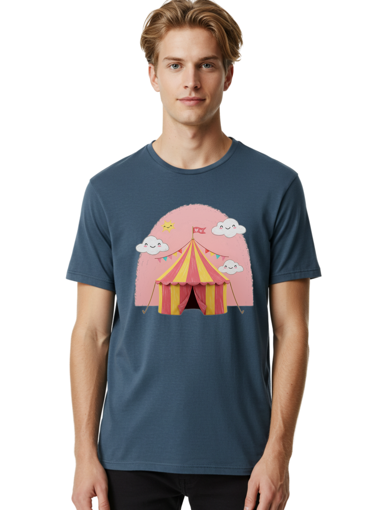 Pink-Circus-Tent Men'S Graphic Tee, 100% Cotton, Comfortable Casual Summer Wear, Machine Washable, Vintage Camera, Old Camera, Antique Camera, Black Camera, Classic Photography, Photography Equipment, Nostalgic Device, Film Camera, Camera Art Baj661