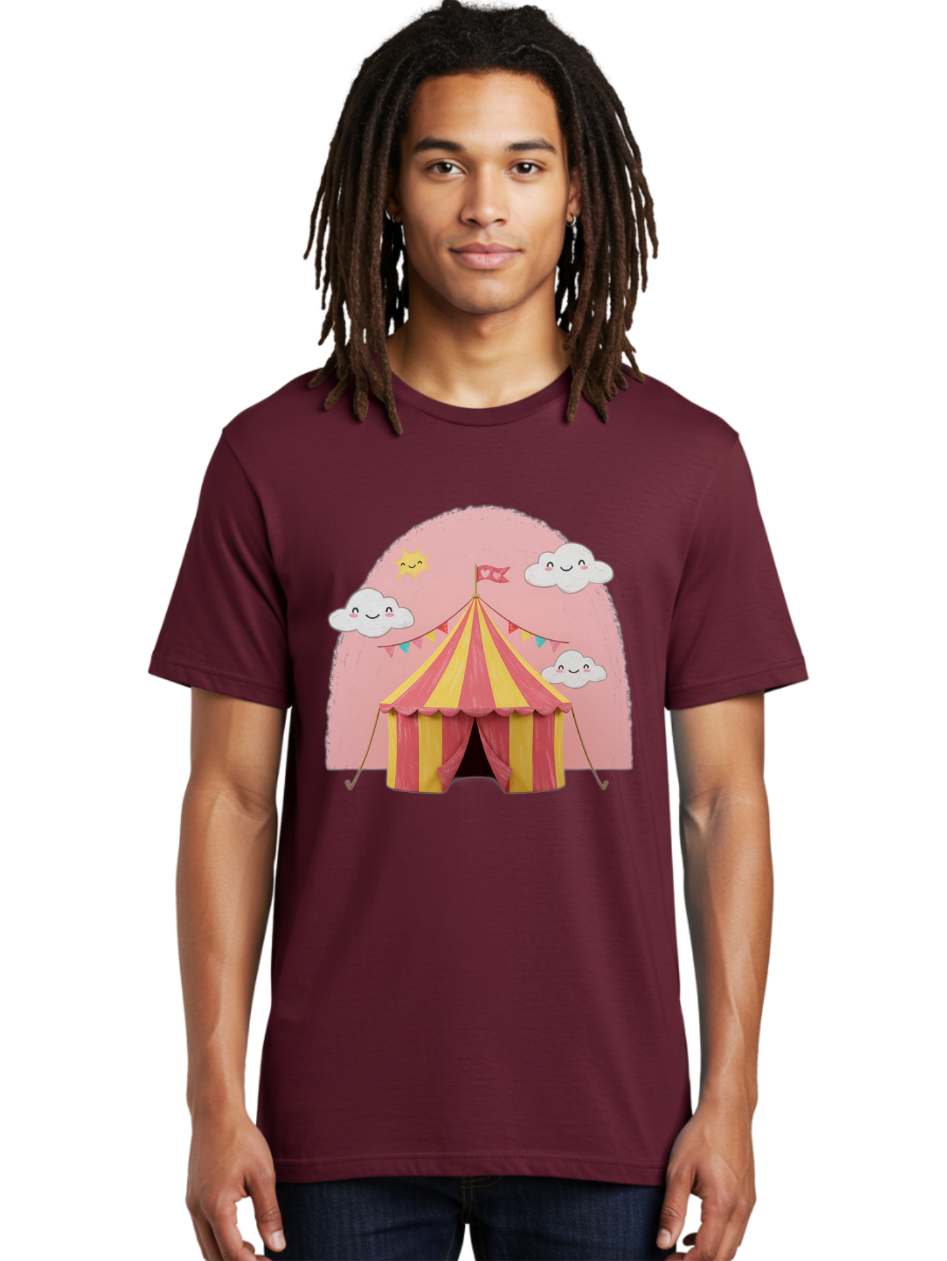 Pink-Circus-Tent Men'S Graphic Tee, 100% Cotton, Comfortable Casual Summer Wear, Machine Washable, Vintage Camera, Old Camera, Antique Camera, Black Camera, Classic Photography, Photography Equipment, Nostalgic Device, Film Camera, Camera Art Baj661