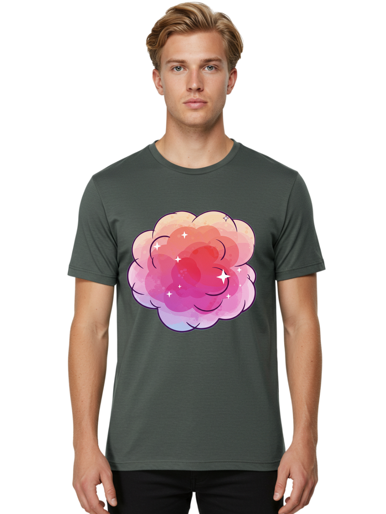 Pink-Cloud Men'S Graphic Tee, 100% Cotton, Comfortable Casual Summer Wear, Machine Washable, Vintage Camera, Old Camera, Antique Camera, Black Camera, Classic Photography, Photography Equipment, Nostalgic Device, Film Camera, Camera Art Baj662