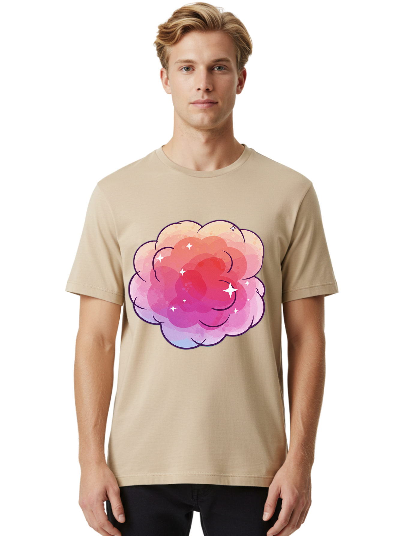 Pink-Cloud Men'S Graphic Tee, 100% Cotton, Comfortable Casual Summer Wear, Machine Washable, Vintage Camera, Old Camera, Antique Camera, Black Camera, Classic Photography, Photography Equipment, Nostalgic Device, Film Camera, Camera Art Baj662