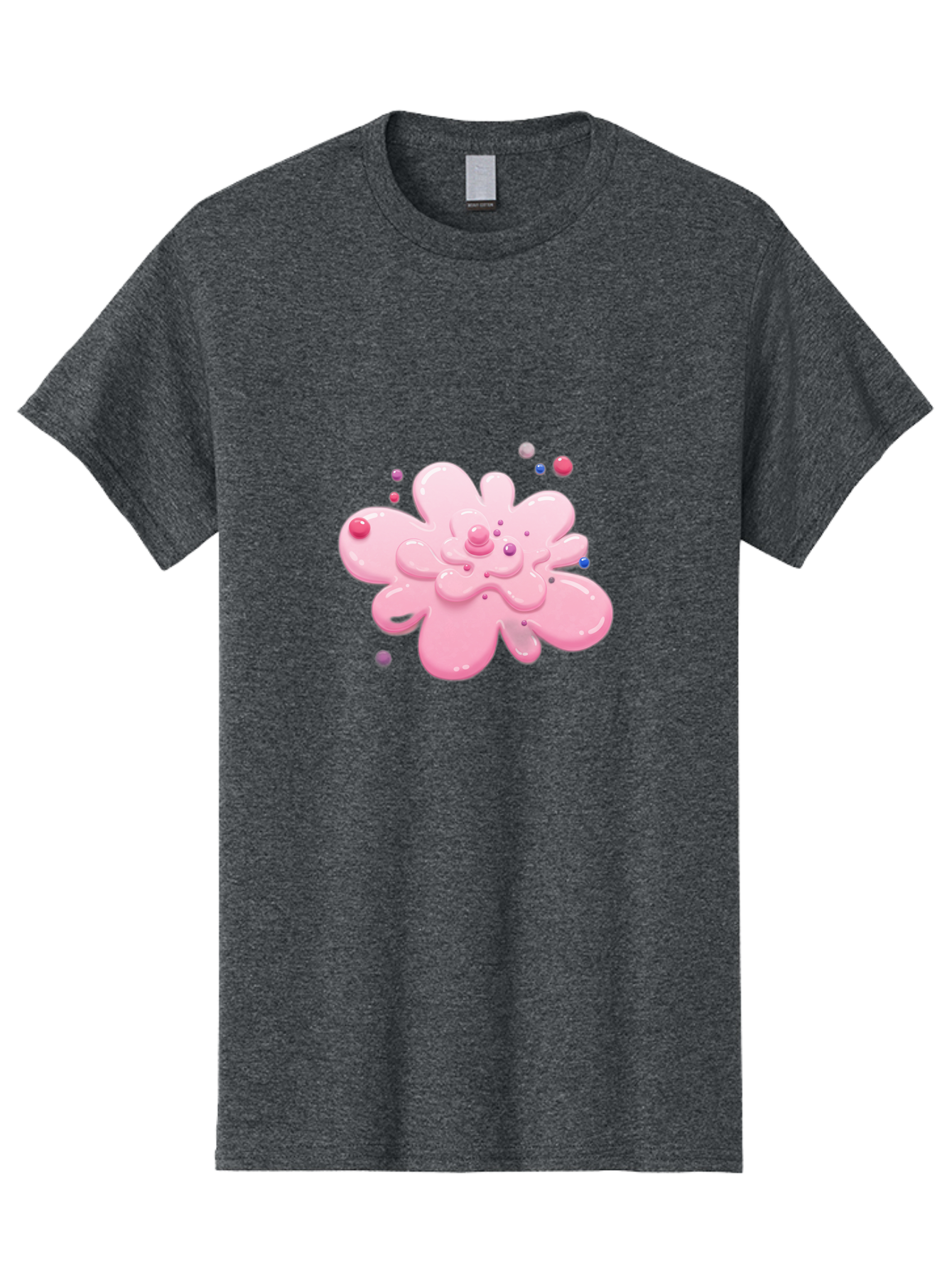 Pink-Droplet-Flower Men'S Graphic Tee, 100% Cotton, Comfortable Casual Summer Wear, Machine Washable, Vintage Camera, Old Camera, Antique Camera, Black Camera, Classic Photography, Photography Equipment, Nostalgic Device, Film Camera, Baj668