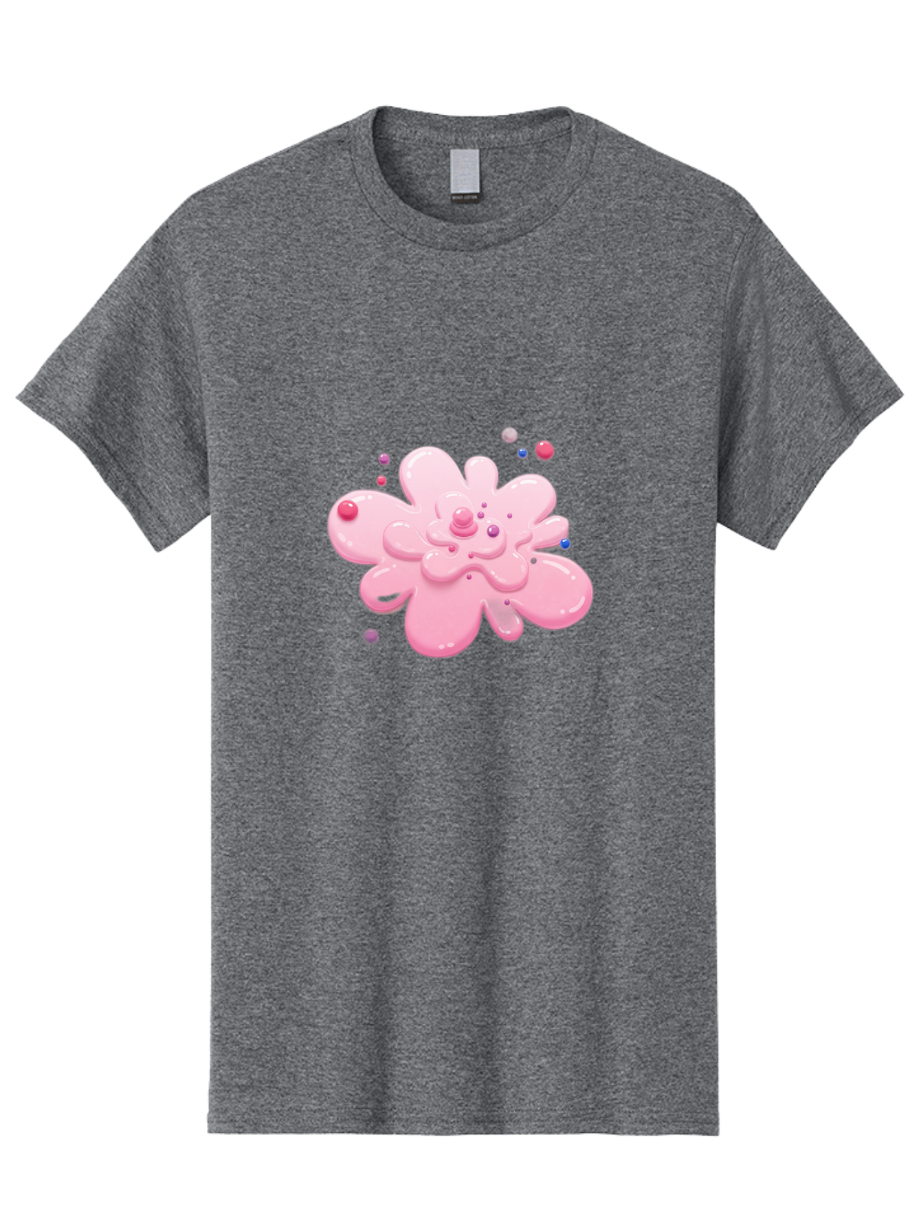 Pink-Droplet-Flower Men'S Graphic Tee, 100% Cotton, Comfortable Casual Summer Wear, Machine Washable, Vintage Camera, Old Camera, Antique Camera, Black Camera, Classic Photography, Photography Equipment, Nostalgic Device, Film Camera, Baj668