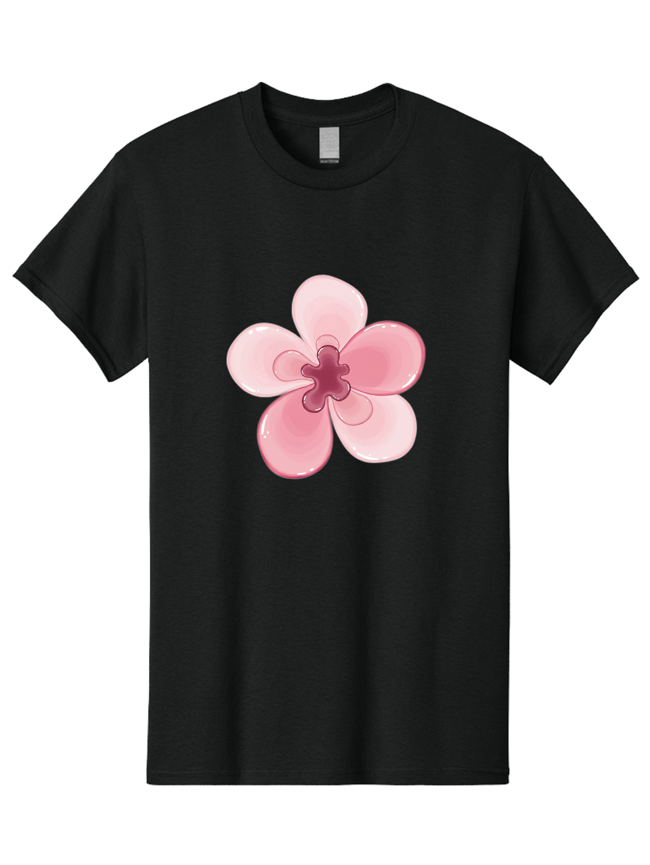 Pink-Flower-1 Men'S Graphic Tee, 100% Cotton, Comfortable Casual Summer Wear, Machine Washable, Vintage Camera, Old Camera, Antique Camera, Black Camera, Classic Photography, Photography Equipment, Nostalgic Device, Film Camera, Camera Art Baj669
