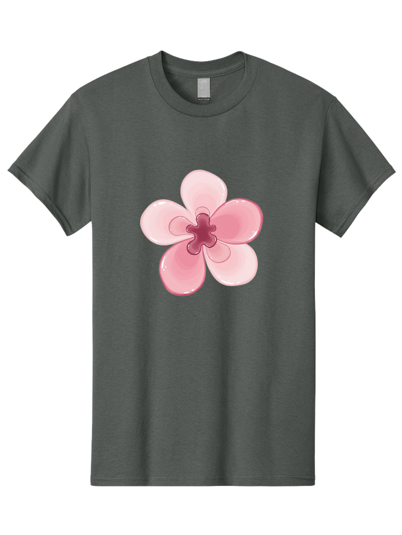 Pink-Flower-1 Men'S Graphic Tee, 100% Cotton, Comfortable Casual Summer Wear, Machine Washable, Vintage Camera, Old Camera, Antique Camera, Black Camera, Classic Photography, Photography Equipment, Nostalgic Device, Film Camera, Camera Art Baj669