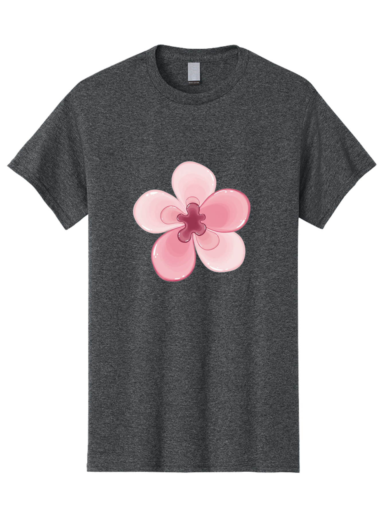 Pink-Flower-1 Men'S Graphic Tee, 100% Cotton, Comfortable Casual Summer Wear, Machine Washable, Vintage Camera, Old Camera, Antique Camera, Black Camera, Classic Photography, Photography Equipment, Nostalgic Device, Film Camera, Camera Art Baj669