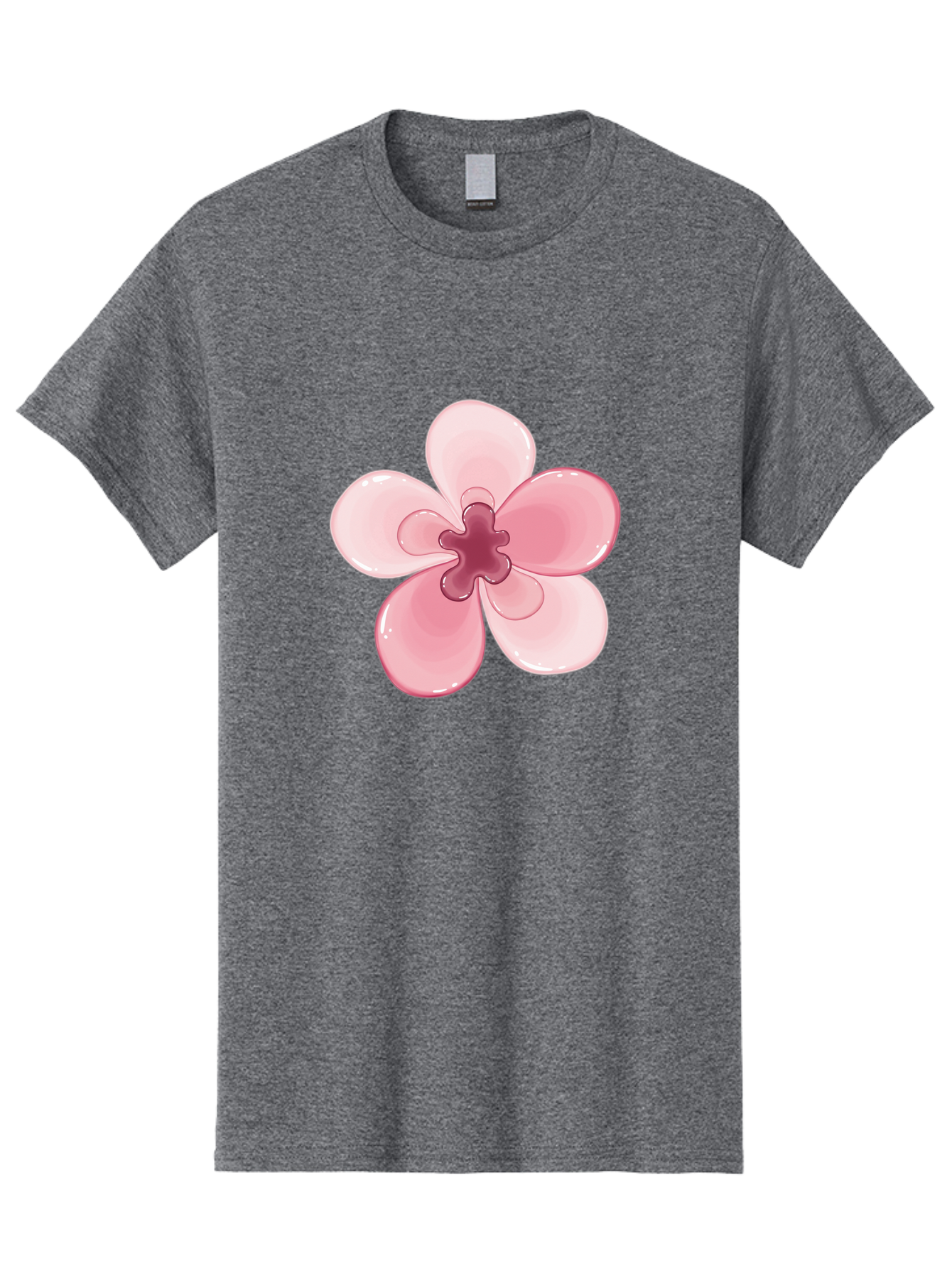 Pink-Flower-1 Men'S Graphic Tee, 100% Cotton, Comfortable Casual Summer Wear, Machine Washable, Vintage Camera, Old Camera, Antique Camera, Black Camera, Classic Photography, Photography Equipment, Nostalgic Device, Film Camera, Camera Art Baj669