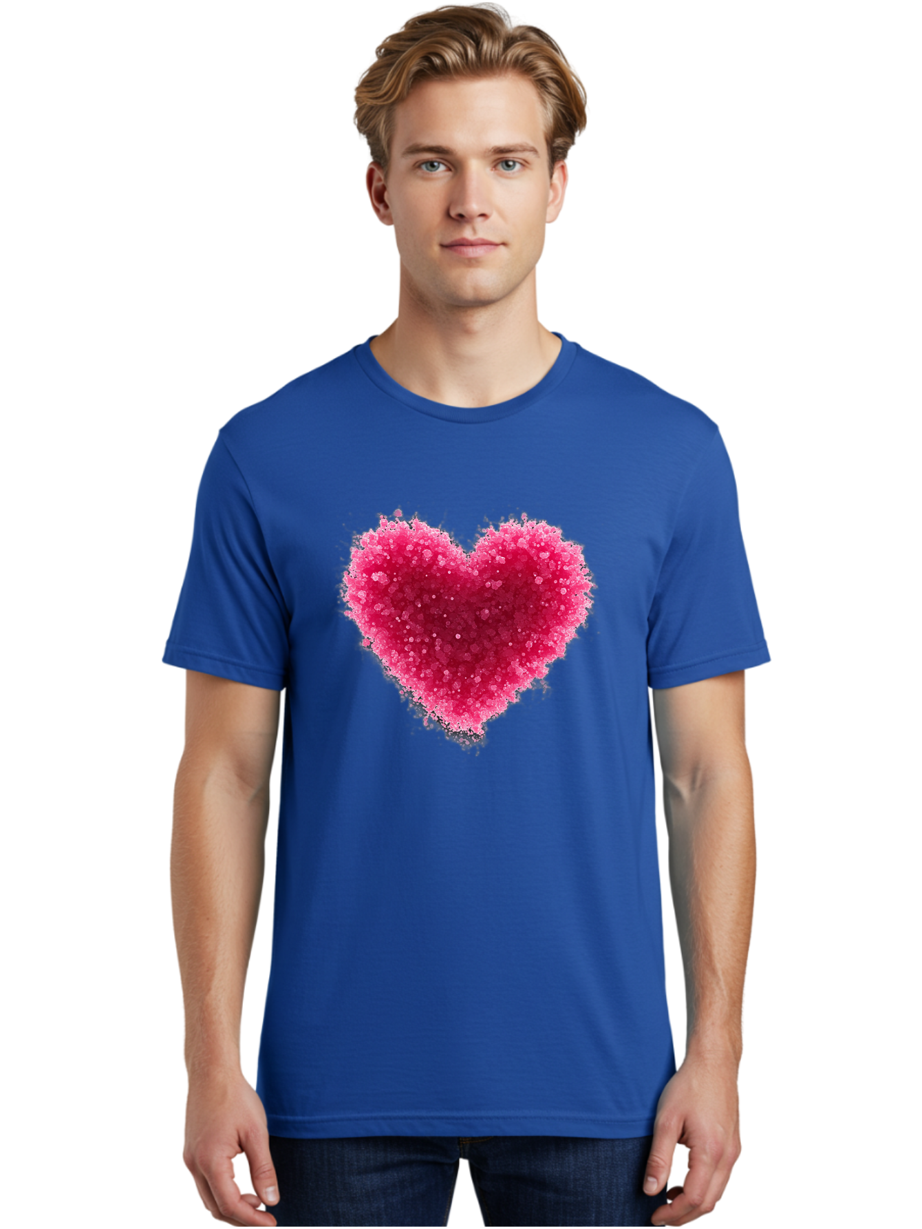 Pink-Heart-1 Men'S Graphic Tee, 100% Cotton, Comfortable Casual Summer Wear, Machine Washable, Vintage Camera, Old Camera, Antique Camera, Black Camera, Classic Photography, Photography Equipment, Nostalgic Device, Film Camera, Camera Art Baj672