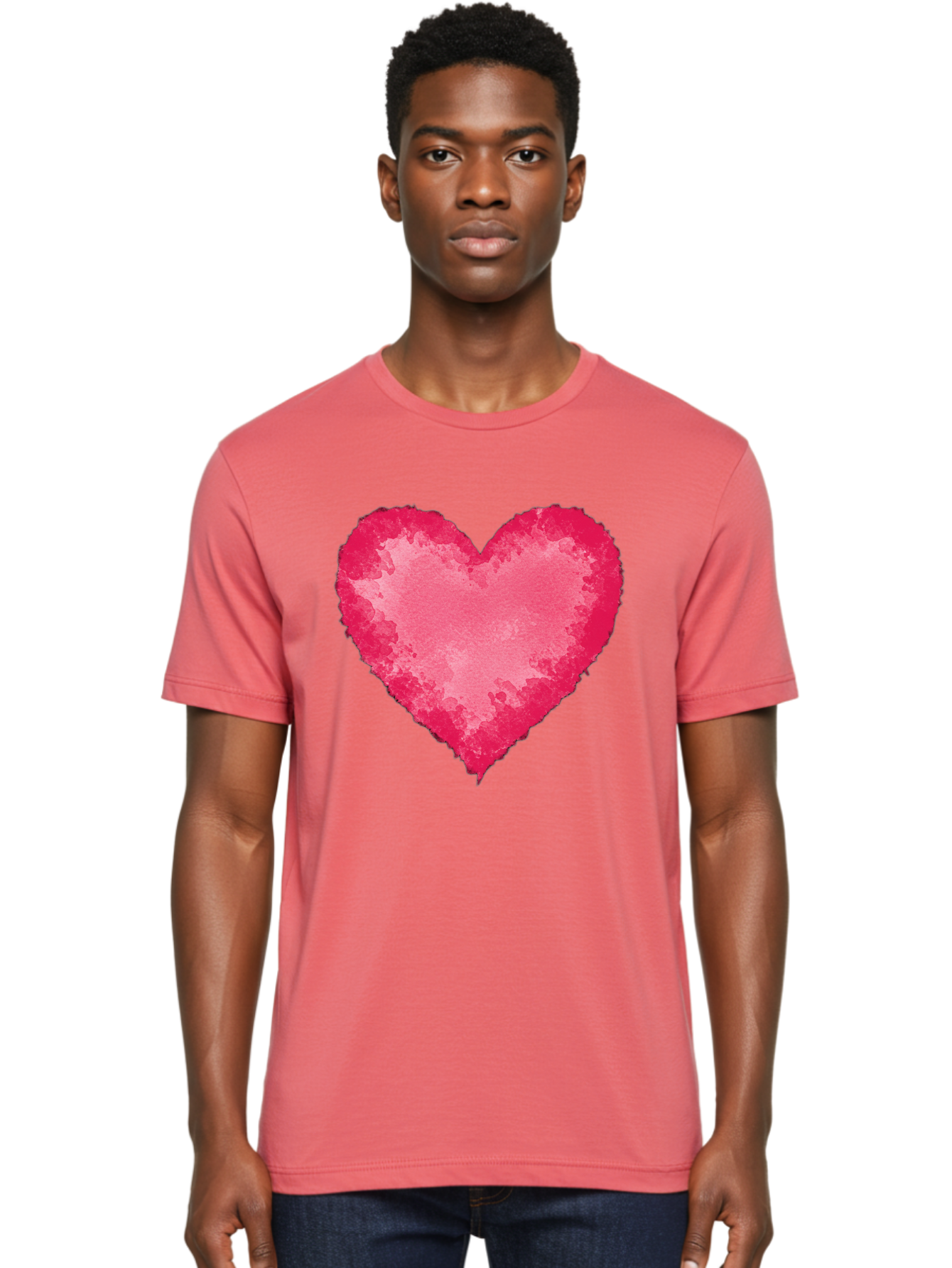 Pink-Heart-2 Men'S Graphic Tee, 100% Cotton, Comfortable Casual Summer Wear, Machine Washable, Vintage Camera, Old Camera, Antique Camera, Black Camera, Classic Photography, Photography Equipment, Nostalgic Device, Film Camera, Camera Art Baj673