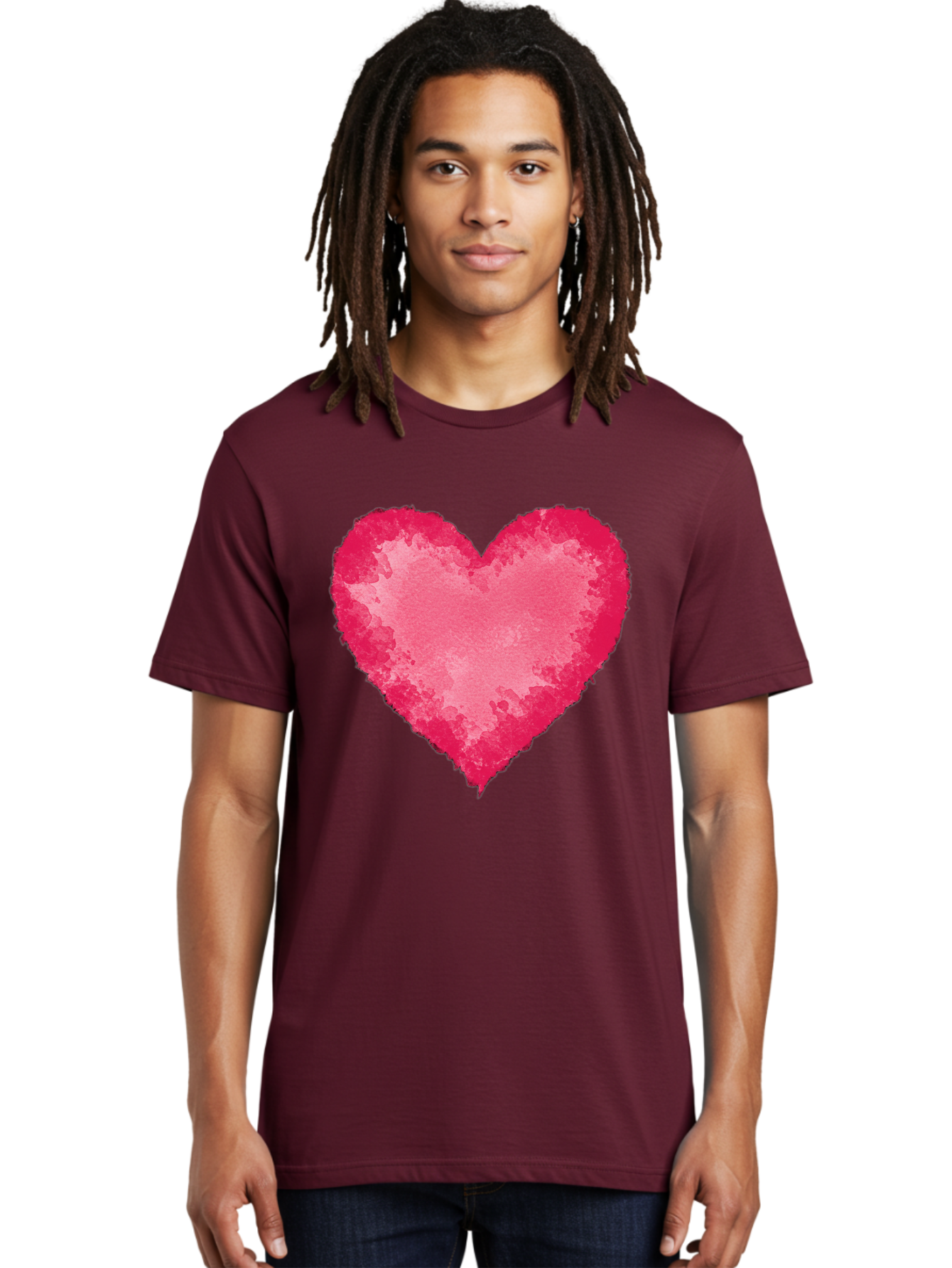 Pink-Heart-2 Men'S Graphic Tee, 100% Cotton, Comfortable Casual Summer Wear, Machine Washable, Vintage Camera, Old Camera, Antique Camera, Black Camera, Classic Photography, Photography Equipment, Nostalgic Device, Film Camera, Camera Art Baj673
