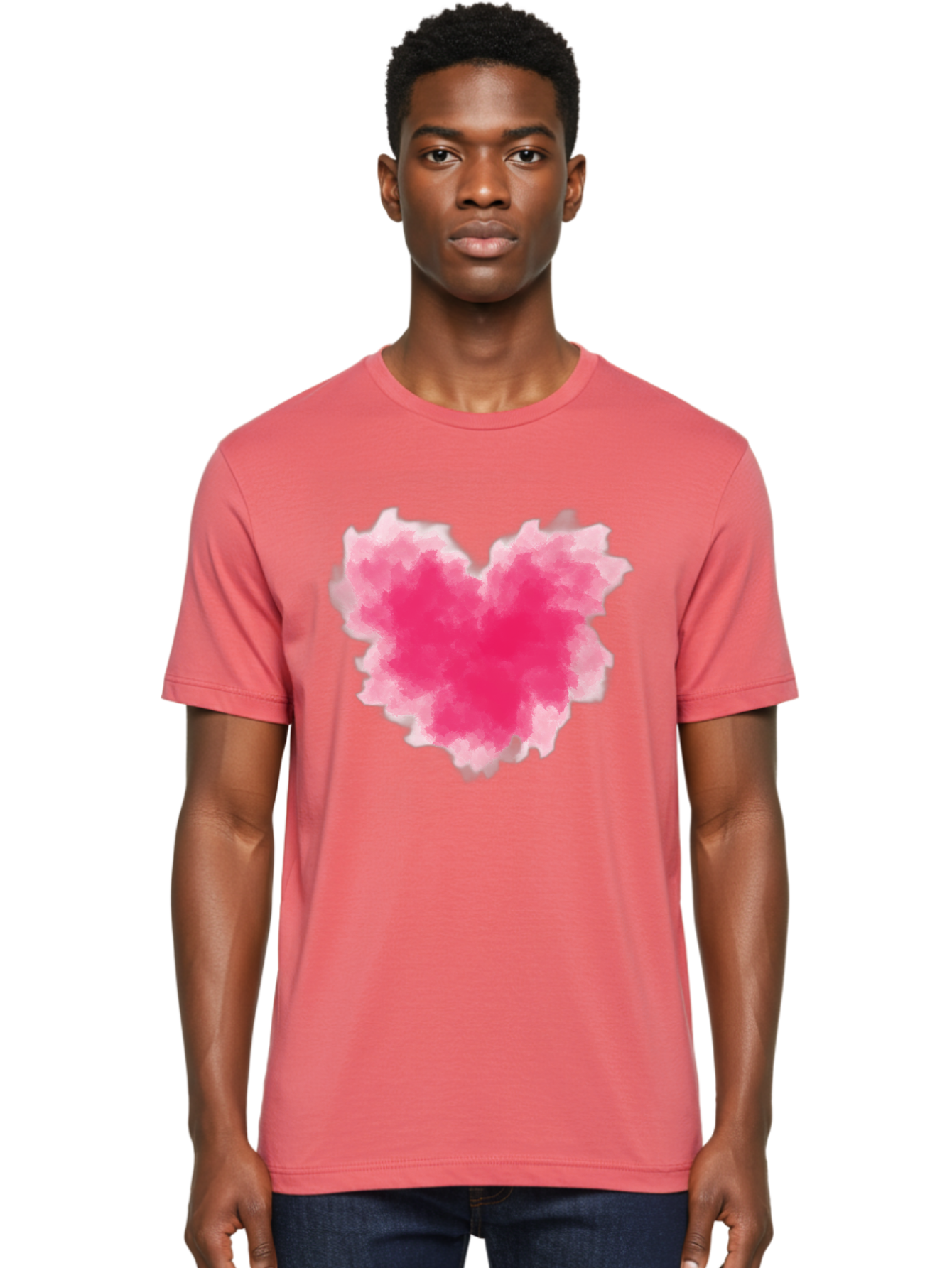 Pink-Heart-3 Men'S Graphic Tee, 100% Cotton, Comfortable Casual Summer Wear, Machine Washable, Vintage Camera, Old Camera, Antique Camera, Black Camera, Classic Photography, Photography Equipment, Nostalgic Device, Film Camera, Camera Art Baj674