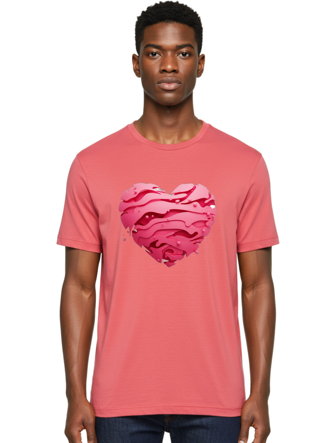 Pink-Heart-5 Men'S Graphic Tee, 100% Cotton, Comfortable Casual Summer Wear, Machine Washable, Vintage Camera, Old Camera, Antique Camera, Black Camera, Classic Photography, Photography Equipment, Nostalgic Device, Film Camera, Camera Art Baj676
