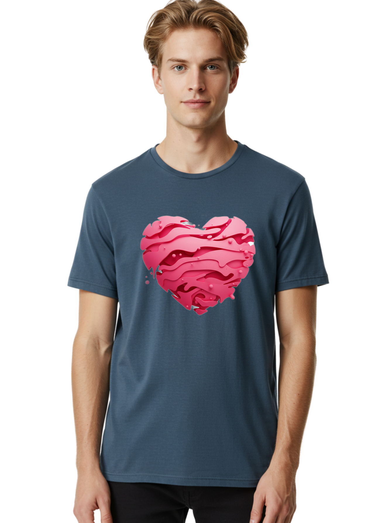 Pink-Heart-5 Men'S Graphic Tee, 100% Cotton, Comfortable Casual Summer Wear, Machine Washable, Vintage Camera, Old Camera, Antique Camera, Black Camera, Classic Photography, Photography Equipment, Nostalgic Device, Film Camera, Camera Art Baj676