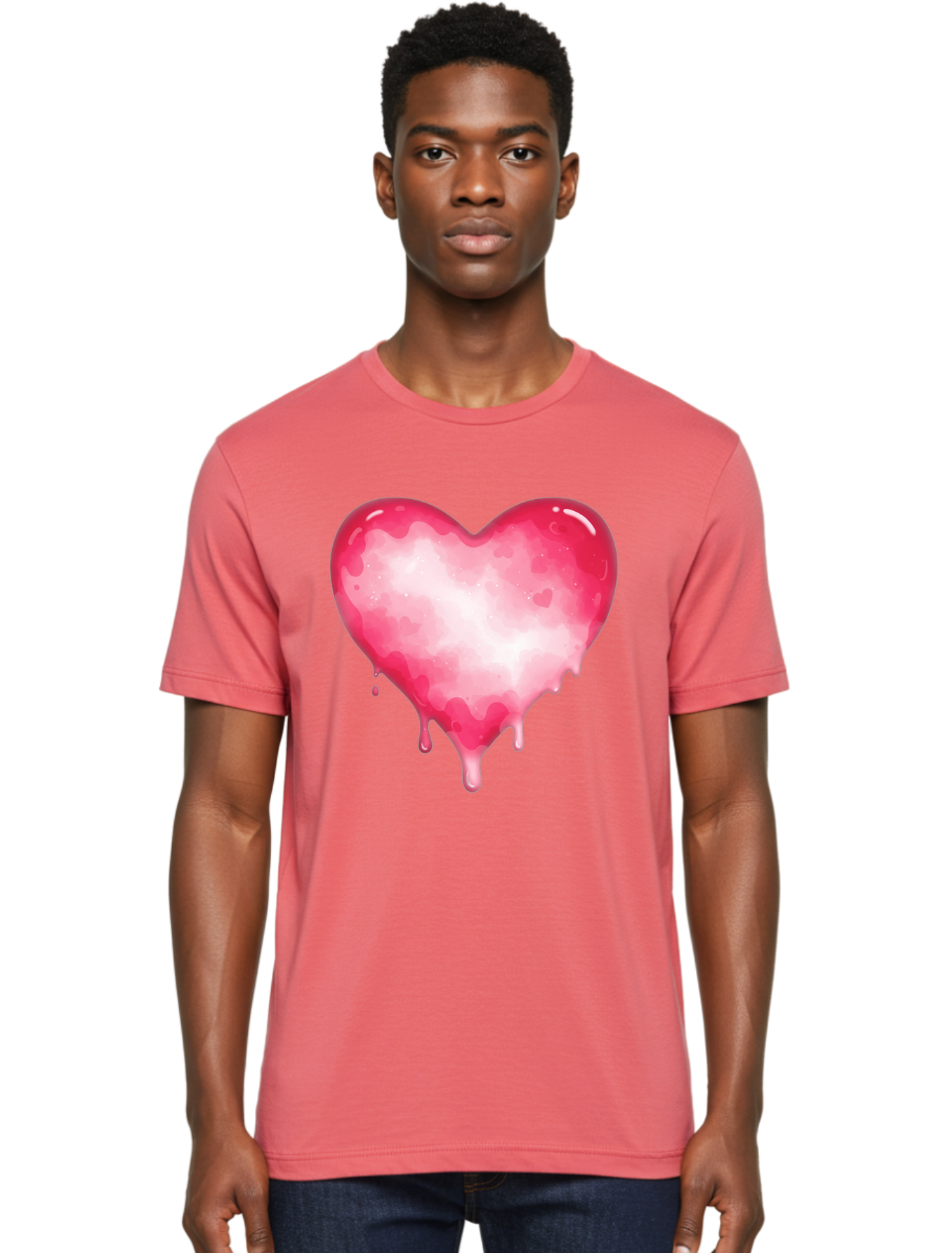 Pink-Heart-6 Men'S Graphic Tee, 100% Cotton, Comfortable Casual Summer Wear, Machine Washable, Vintage Camera, Old Camera, Antique Camera, Black Camera, Classic Photography, Photography Equipment, Nostalgic Device, Film Camera, Camera Art Baj677