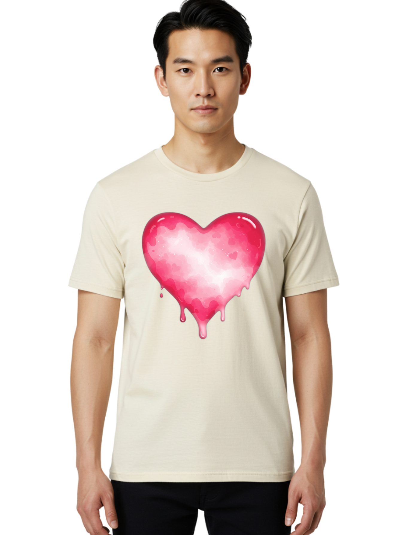Pink-Heart-6 Men'S Graphic Tee, 100% Cotton, Comfortable Casual Summer Wear, Machine Washable, Vintage Camera, Old Camera, Antique Camera, Black Camera, Classic Photography, Photography Equipment, Nostalgic Device, Film Camera, Camera Art Baj677