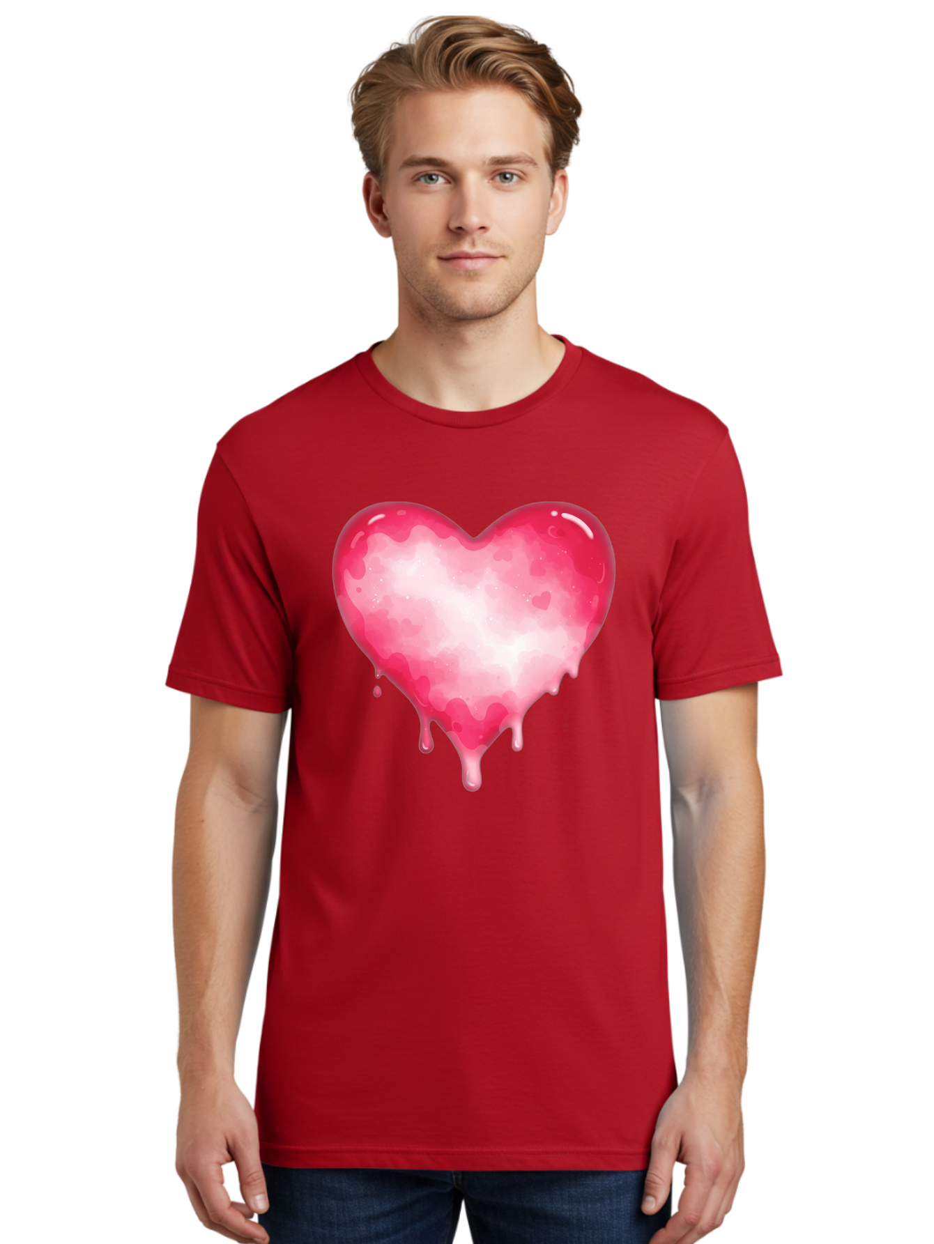 Pink-Heart-6 Men'S Graphic Tee, 100% Cotton, Comfortable Casual Summer Wear, Machine Washable, Vintage Camera, Old Camera, Antique Camera, Black Camera, Classic Photography, Photography Equipment, Nostalgic Device, Film Camera, Camera Art Baj677