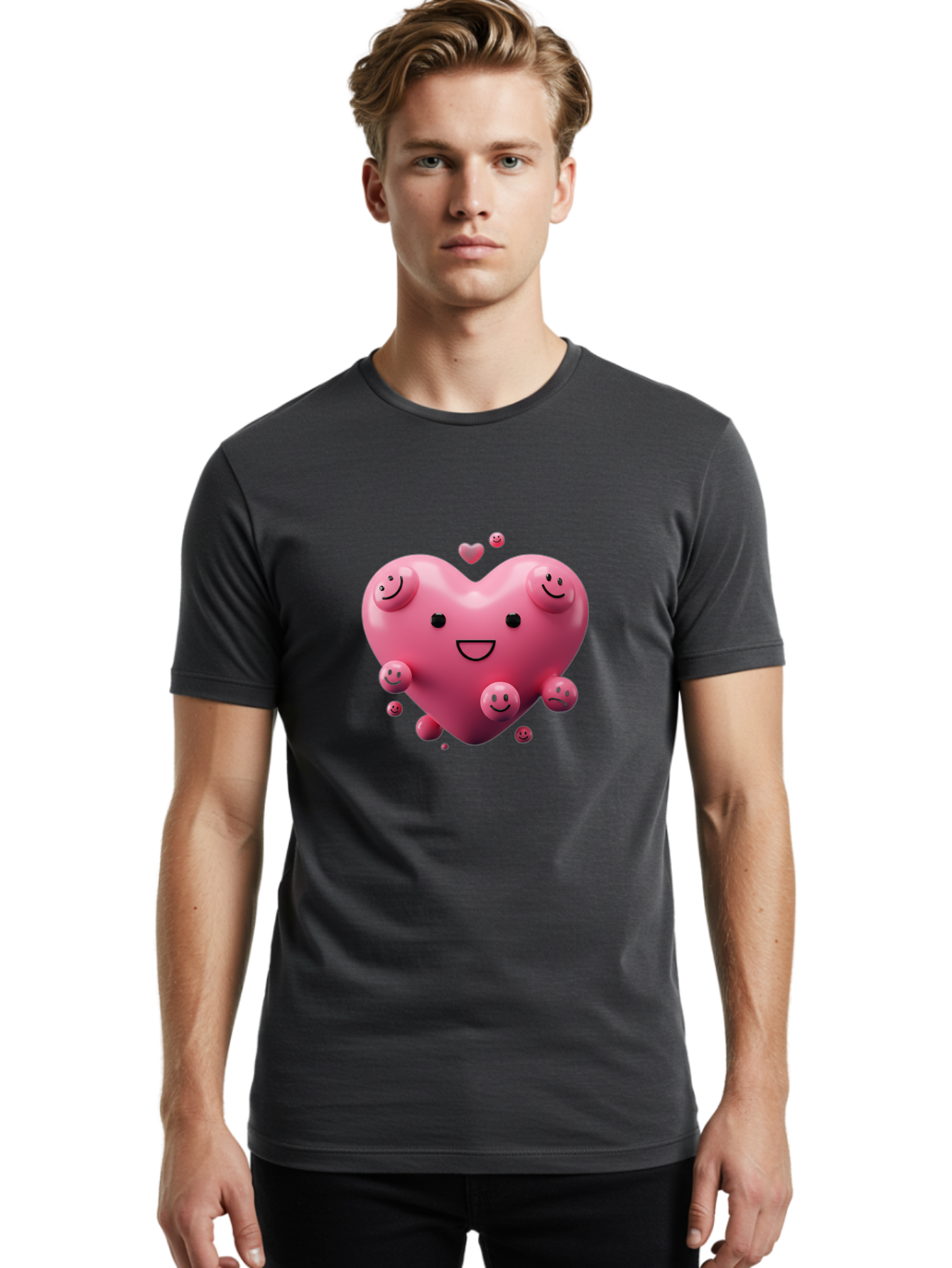 Pink-Heart-7 Men'S Graphic Tee, 100% Cotton, Comfortable Casual Summer Wear, Machine Washable, Vintage Camera, Old Camera, Antique Camera, Black Camera, Classic Photography, Photography Equipment, Nostalgic Device, Film Camera, Camera Art Baj678