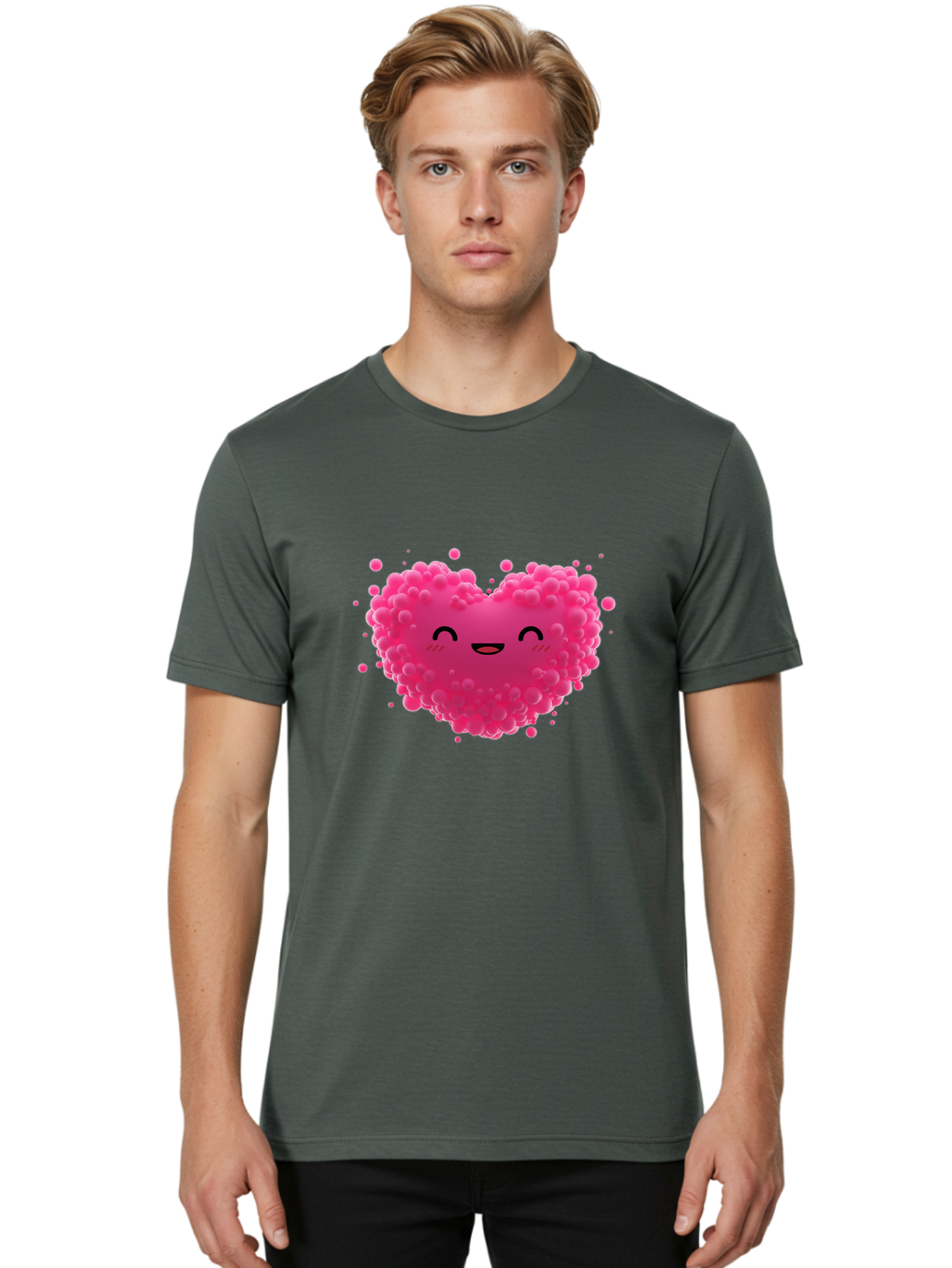 Pink-Heart-8 Men'S Graphic Tee, 100% Cotton, Comfortable Casual Summer Wear, Machine Washable, Vintage Camera, Old Camera, Antique Camera, Black Camera, Classic Photography, Photography Equipment, Nostalgic Device, Film Camera, Camera Art Baj679