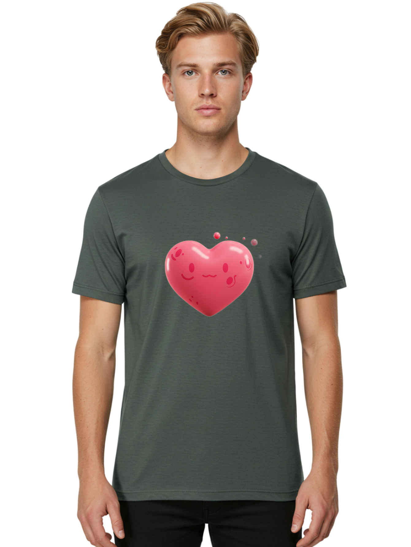 Pink-Heart-Emoji Men'S Graphic Tee, 100% Cotton, Comfortable Casual Summer Wear, Machine Washable, Vintage Camera, Old Camera, Antique Camera, Black Camera, Classic Photography, Photography Equipment, Nostalgic Device, Film Camera, Camera Art Baj681