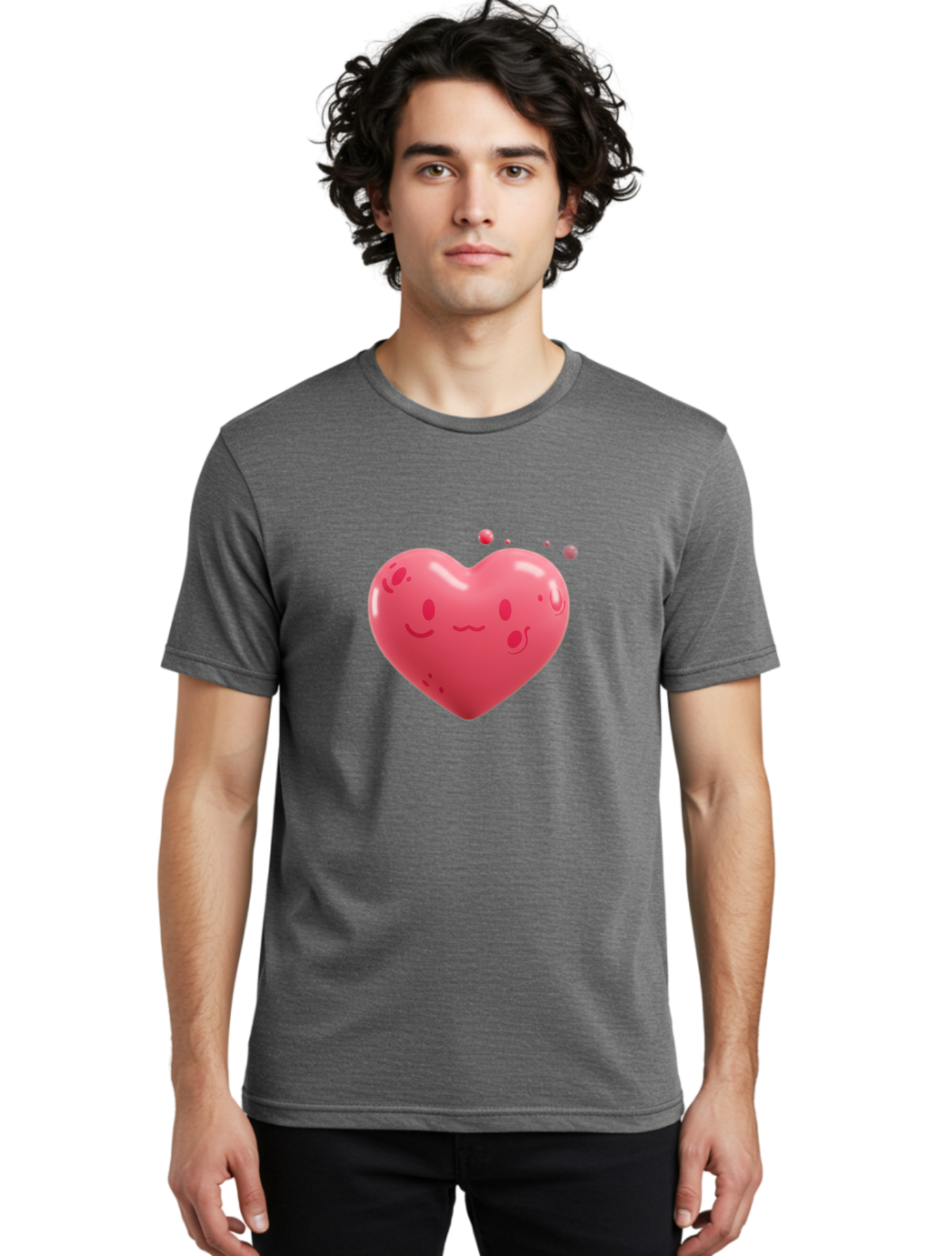 Pink-Heart-Emoji Men'S Graphic Tee, 100% Cotton, Comfortable Casual Summer Wear, Machine Washable, Vintage Camera, Old Camera, Antique Camera, Black Camera, Classic Photography, Photography Equipment, Nostalgic Device, Film Camera, Camera Art Baj681