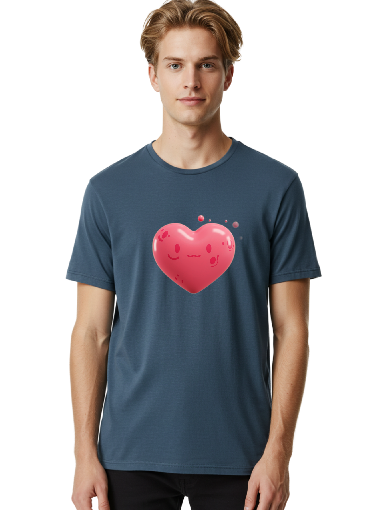 Pink-Heart-Emoji Men'S Graphic Tee, 100% Cotton, Comfortable Casual Summer Wear, Machine Washable, Vintage Camera, Old Camera, Antique Camera, Black Camera, Classic Photography, Photography Equipment, Nostalgic Device, Film Camera, Camera Art Baj681