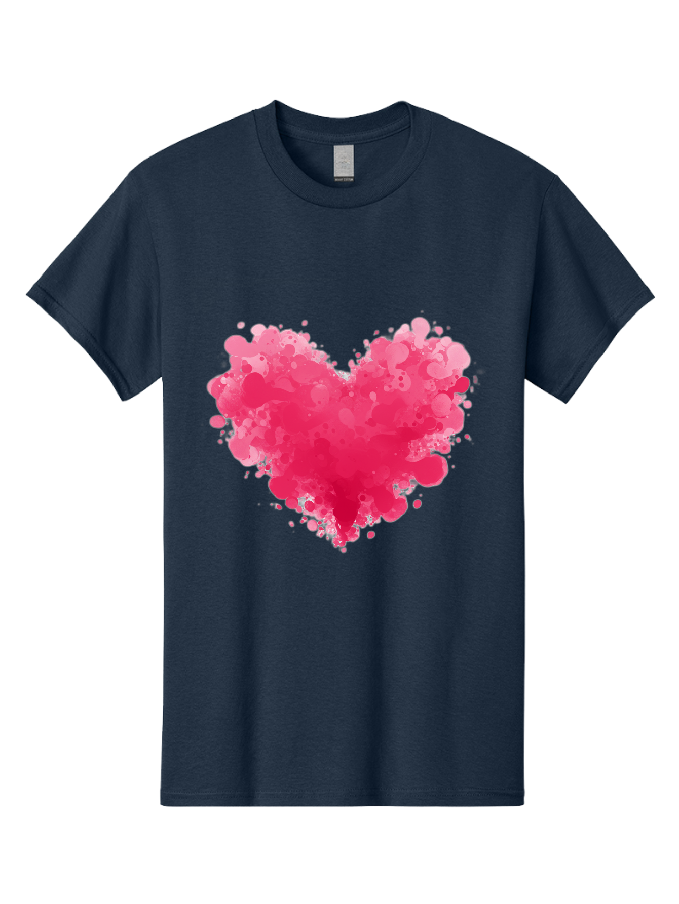 Pink-Heart-Splatter Men'S Graphic Tee, 100% Cotton, Comfortable Casual Summer Wear, Machine Washable, Vintage Camera, Old Camera, Antique Camera, Black Camera, Classic Photography, Photography Equipment, Nostalgic Device, Film Camera, Baj683