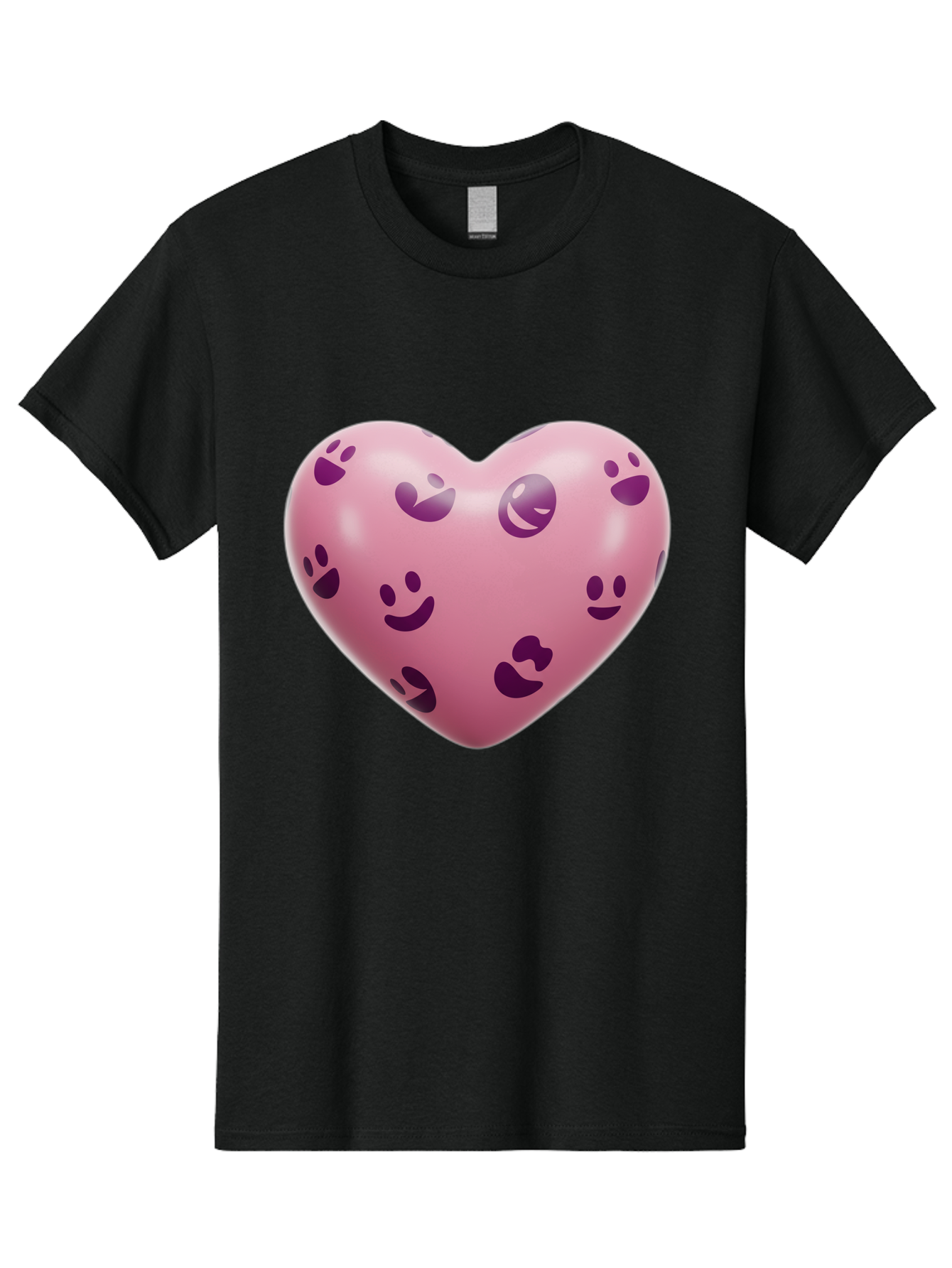 Pink-Heart-With-Purple-Emoji-Faces Men'S Graphic Tee, 100% Cotton, Comfortable Casual Summer Wear, Machine Washable, Vintage Camera, Old Camera, Antique Camera, Black Camera, Classic Photography, Photography Equipment, Nostalgic Device, Baj684