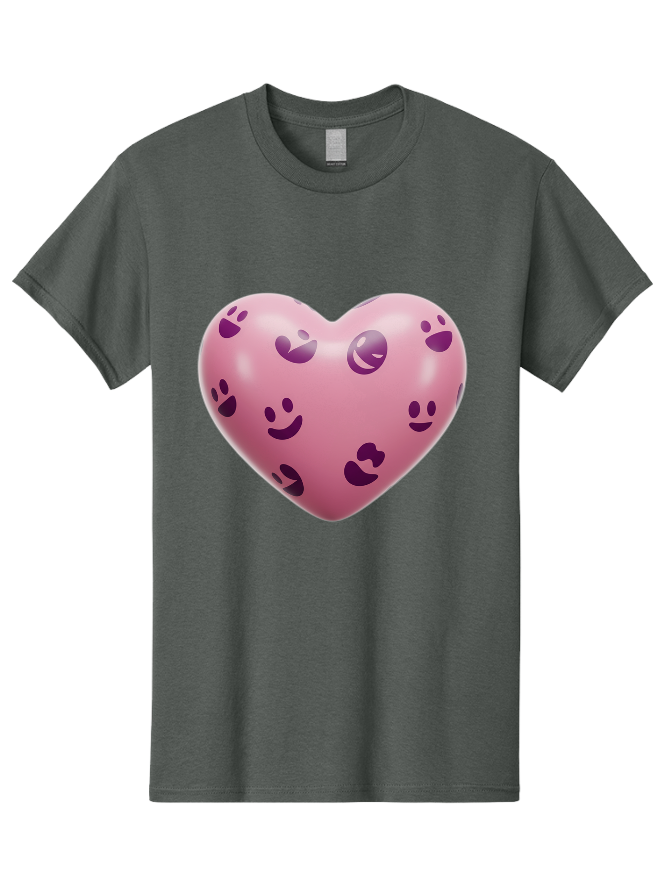 Pink-Heart-With-Purple-Emoji-Faces Men'S Graphic Tee, 100% Cotton, Comfortable Casual Summer Wear, Machine Washable, Vintage Camera, Old Camera, Antique Camera, Black Camera, Classic Photography, Photography Equipment, Nostalgic Device, Baj684