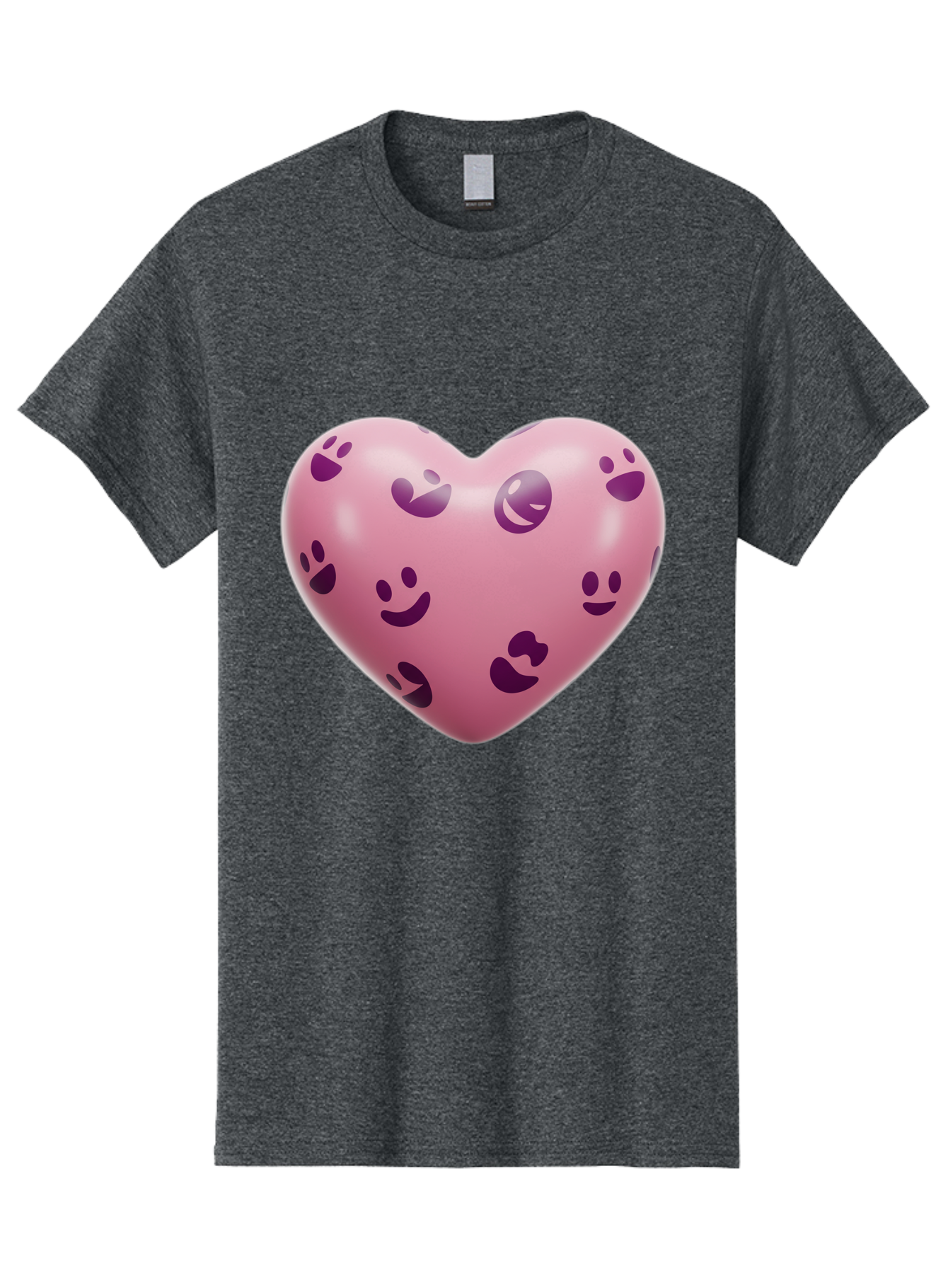 Pink-Heart-With-Purple-Emoji-Faces Men'S Graphic Tee, 100% Cotton, Comfortable Casual Summer Wear, Machine Washable, Vintage Camera, Old Camera, Antique Camera, Black Camera, Classic Photography, Photography Equipment, Nostalgic Device, Baj684