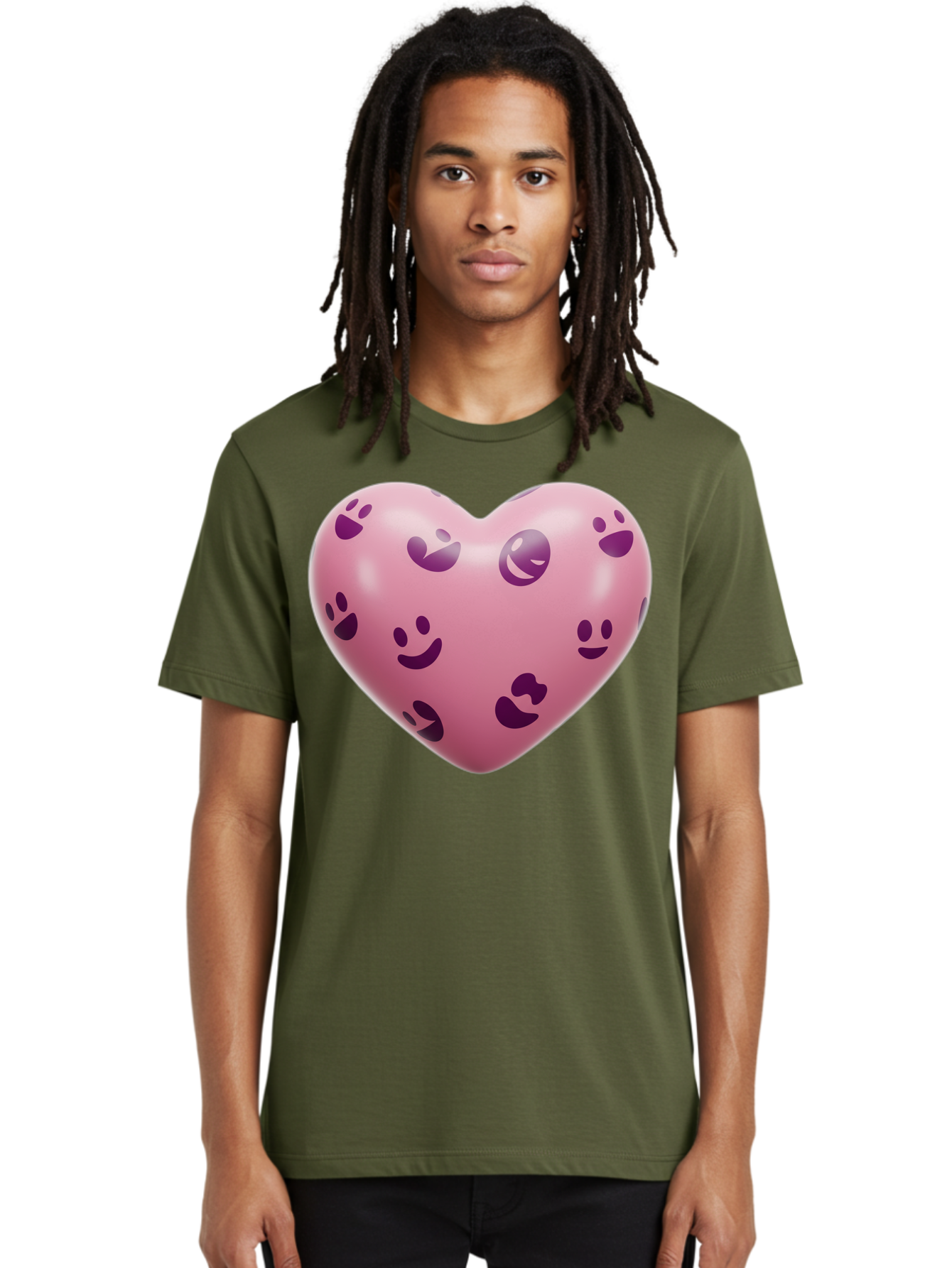 Pink-Heart-With-Purple-Emoji-Faces Men'S Graphic Tee, 100% Cotton, Comfortable Casual Summer Wear, Machine Washable, Vintage Camera, Old Camera, Antique Camera, Black Camera, Classic Photography, Photography Equipment, Nostalgic Device, Baj684