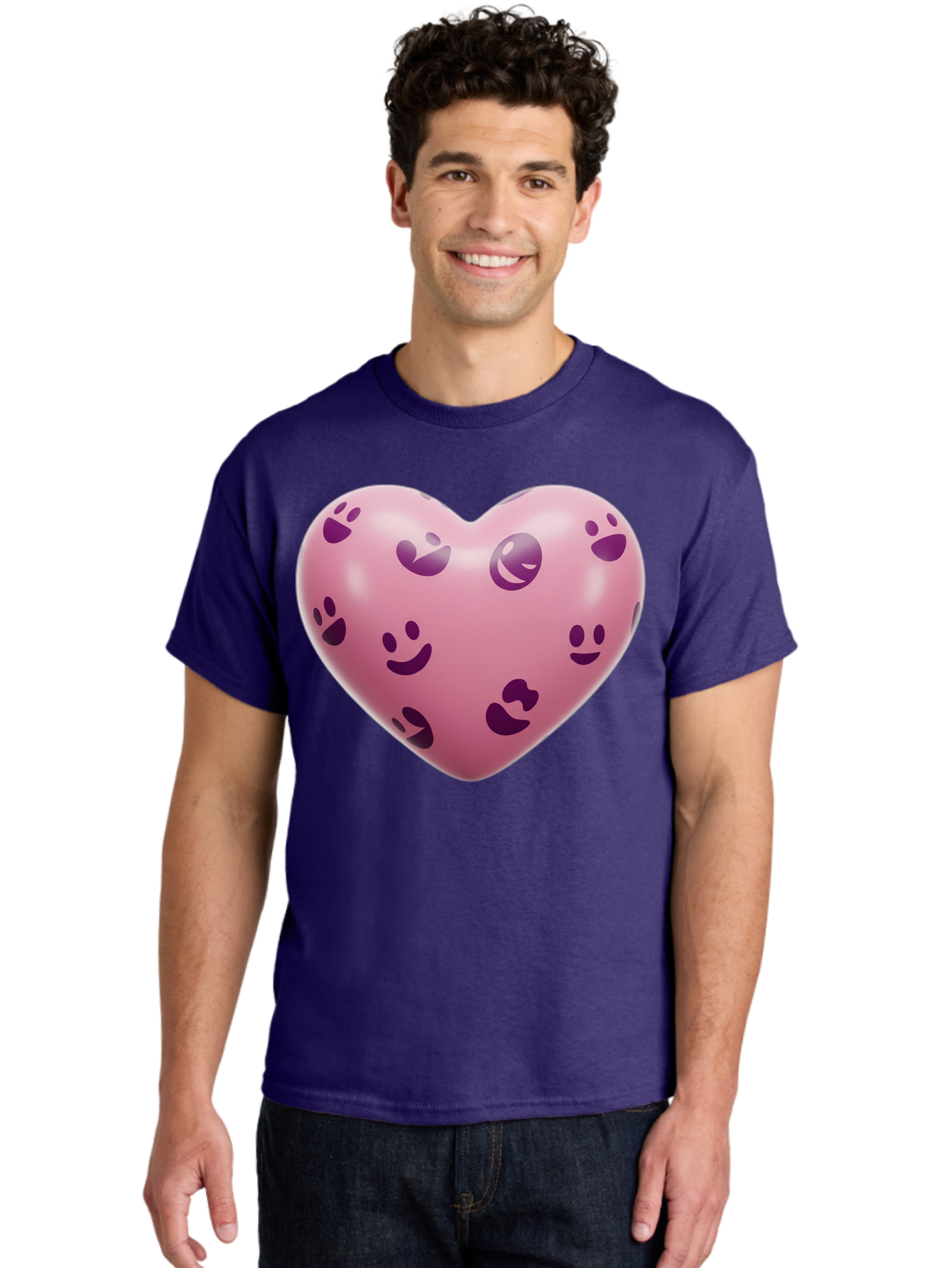 Pink-Heart-With-Purple-Emoji-Faces Men'S Graphic Tee, 100% Cotton, Comfortable Casual Summer Wear, Machine Washable, Vintage Camera, Old Camera, Antique Camera, Black Camera, Classic Photography, Photography Equipment, Nostalgic Device, Baj684